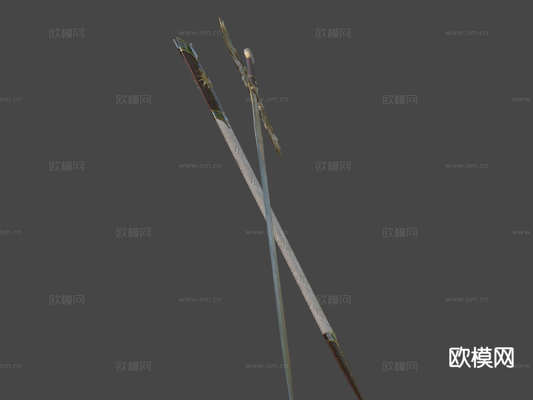 康纳之剑su模型下载（渲染图3）