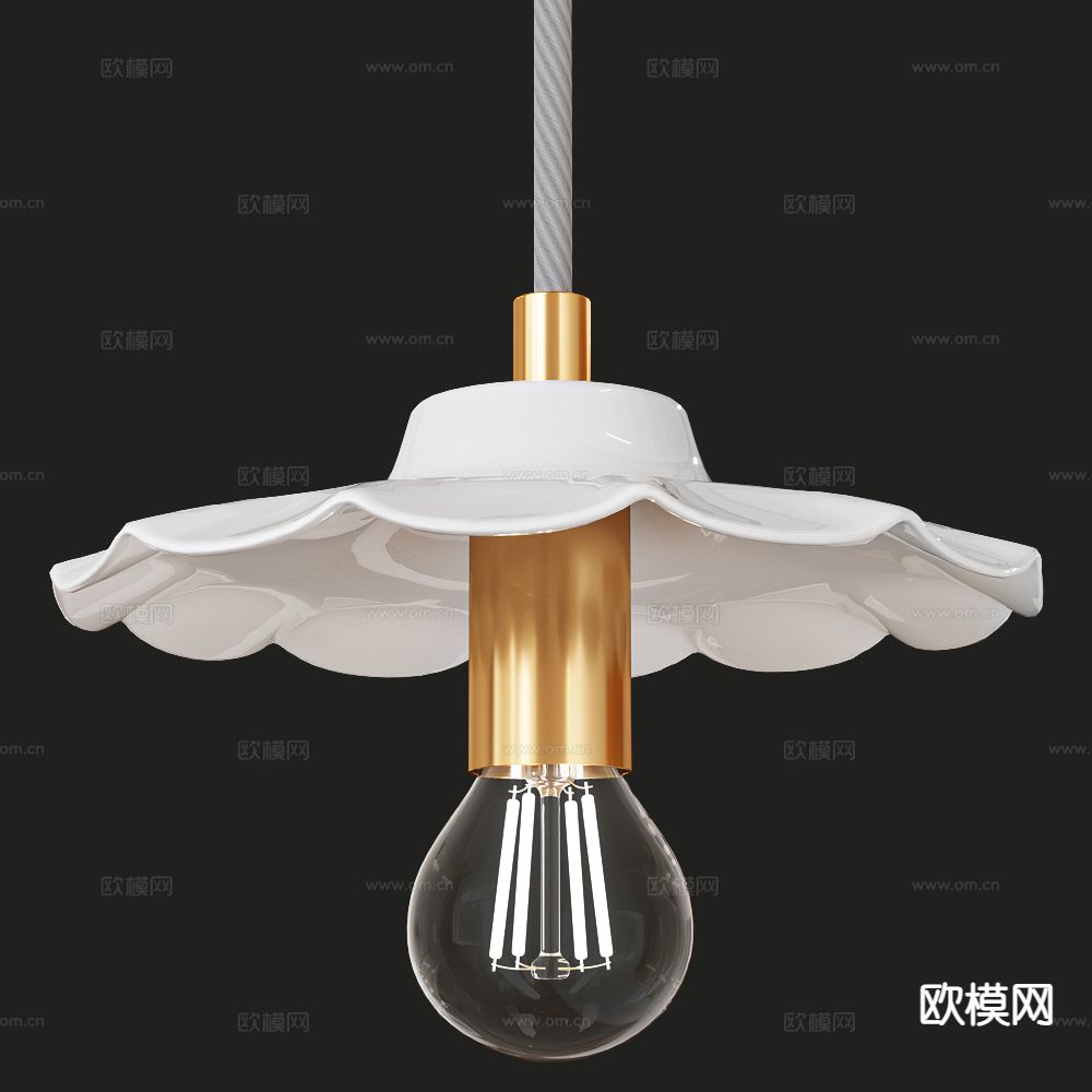 北欧餐厅吊灯3d模型下载