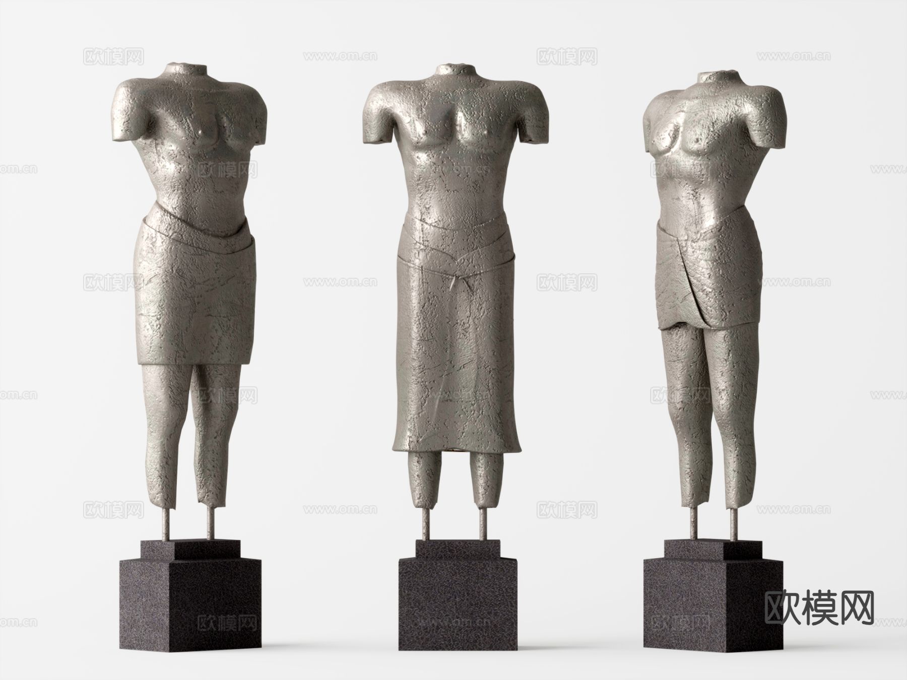 雕塑摆件su模型下载（渲染图2）