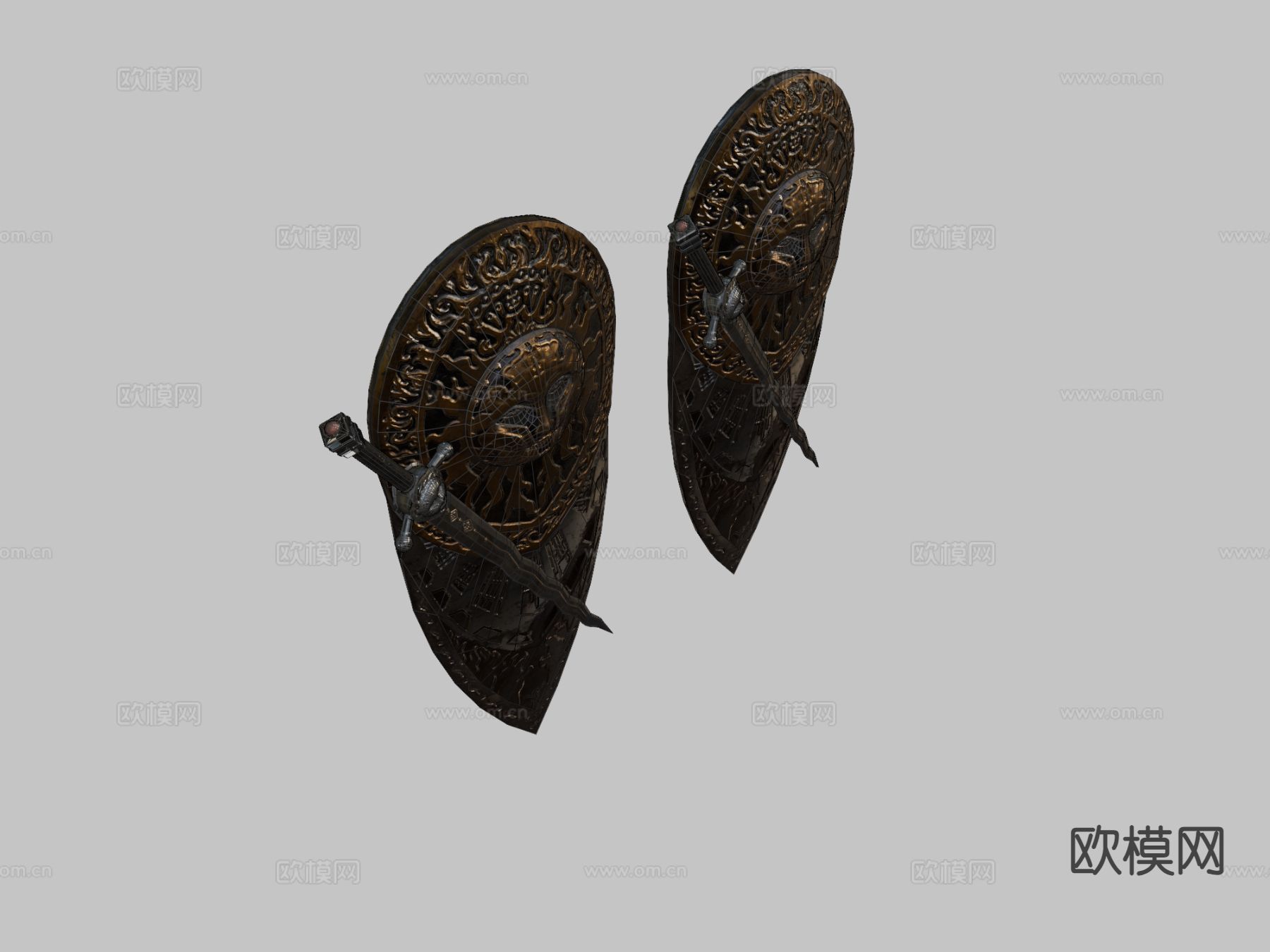 沃蒂格尔-剑盾套装su模型下载（渲染图1）