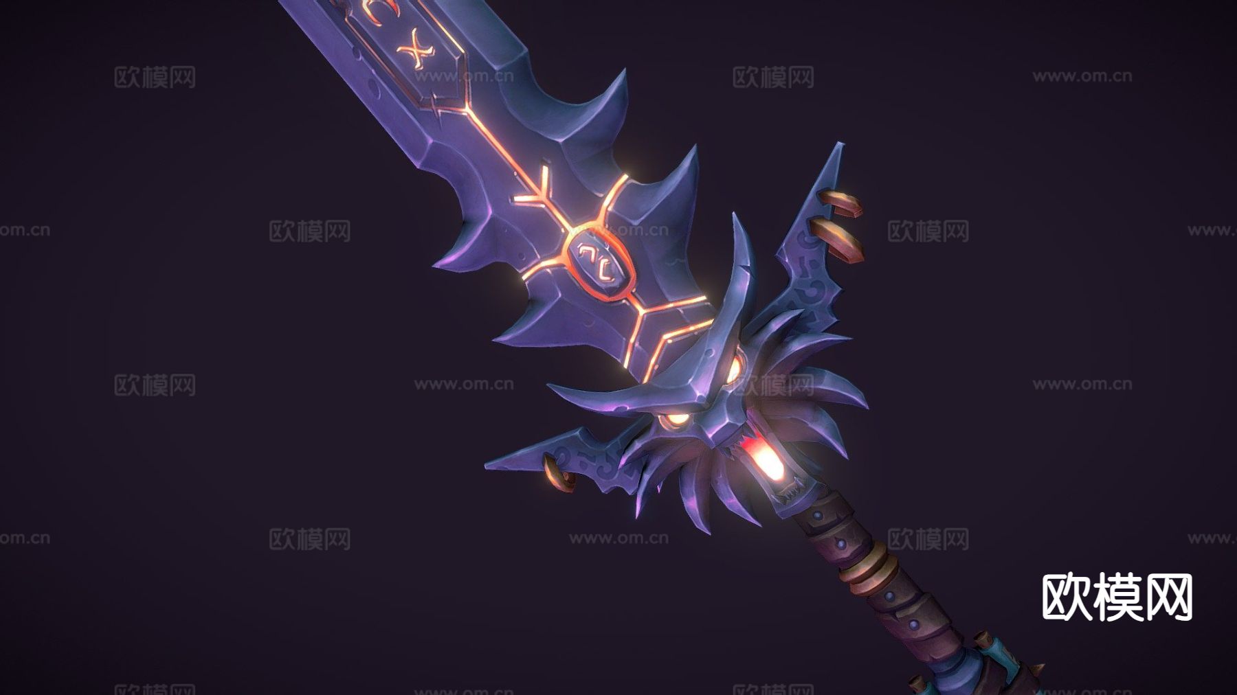 巫师风格化剑su模型下载（渲染图2）