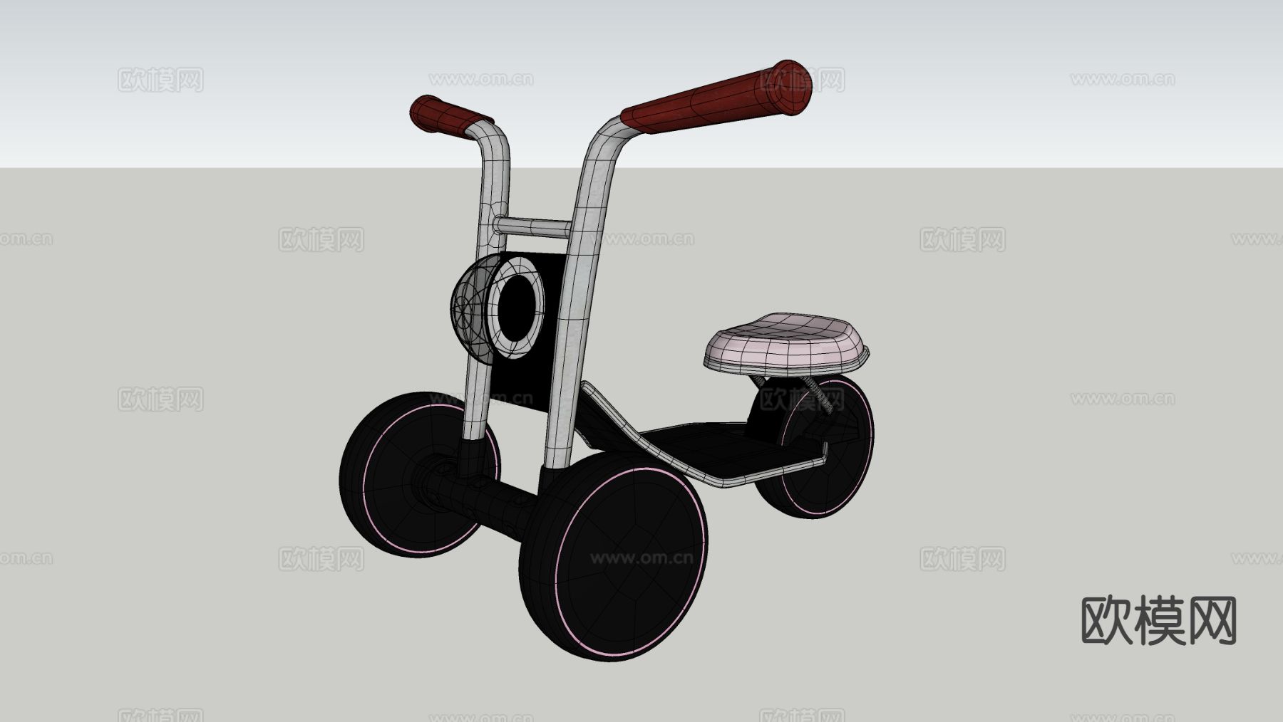 儿童扭扭车 平衡车 滑行车su模型下载（渲染图1）