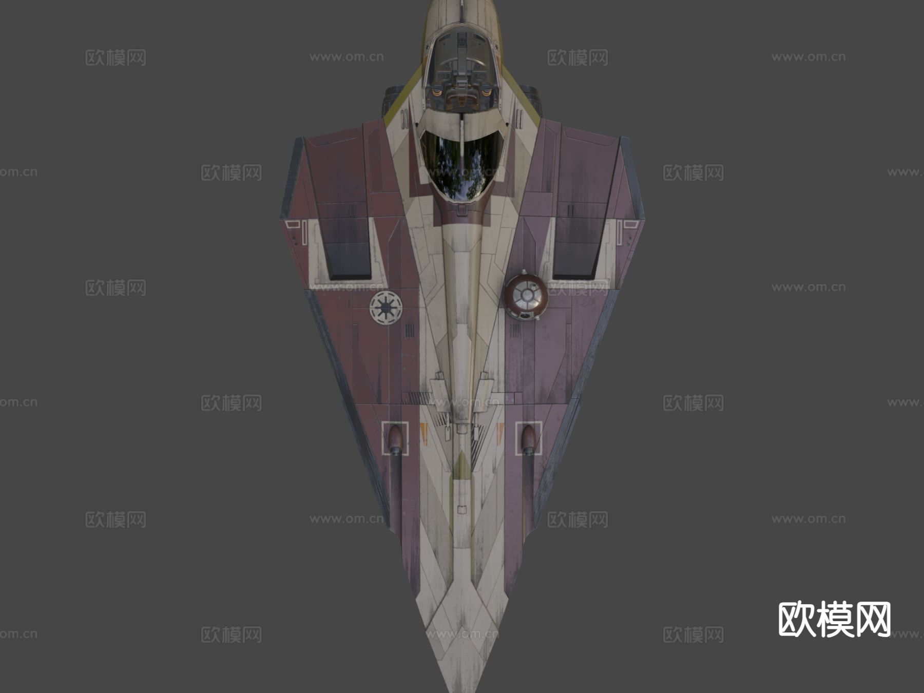 星际战斗机su模型下载（渲染图6）
