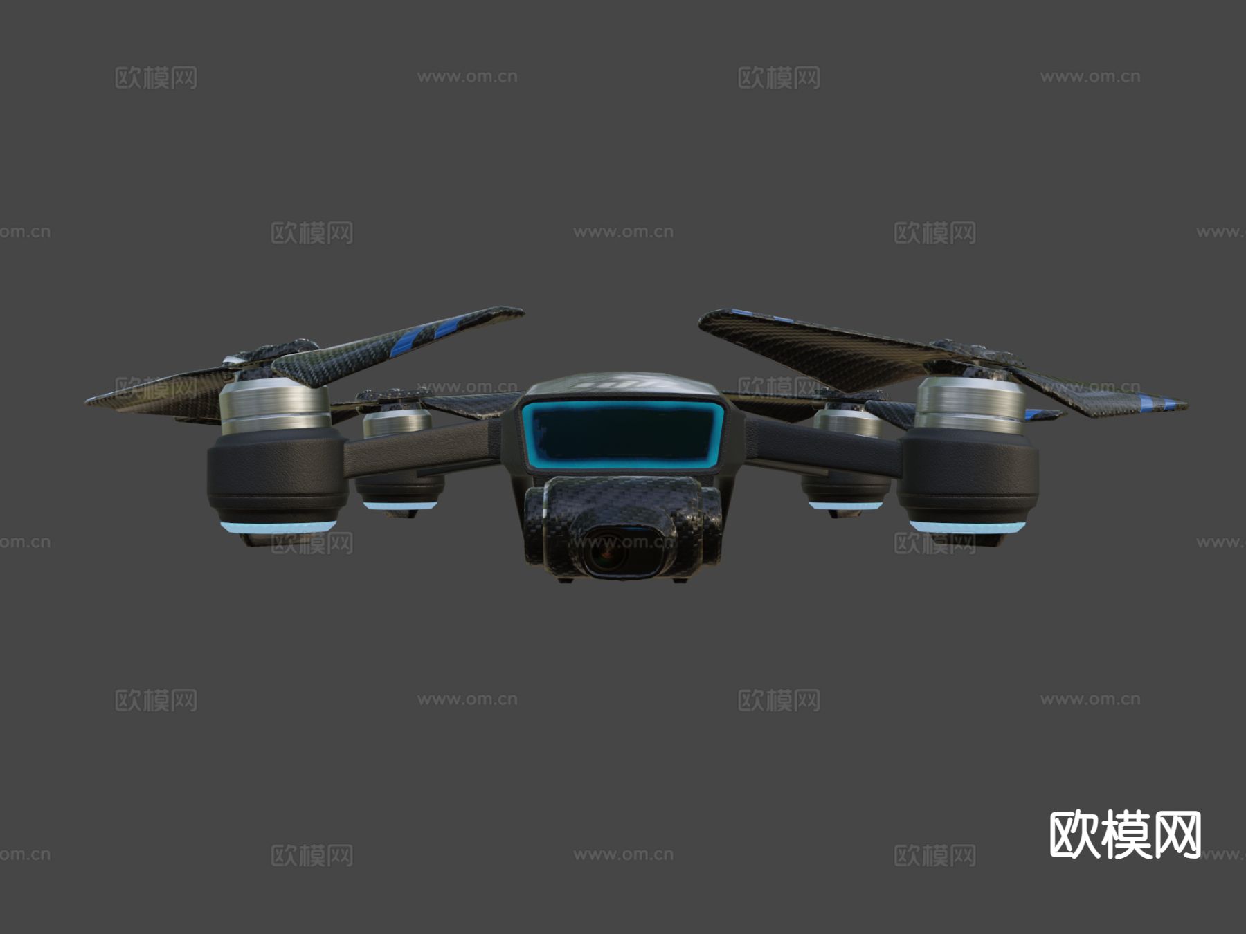 碳纤维无人机su模型下载（渲染图3）