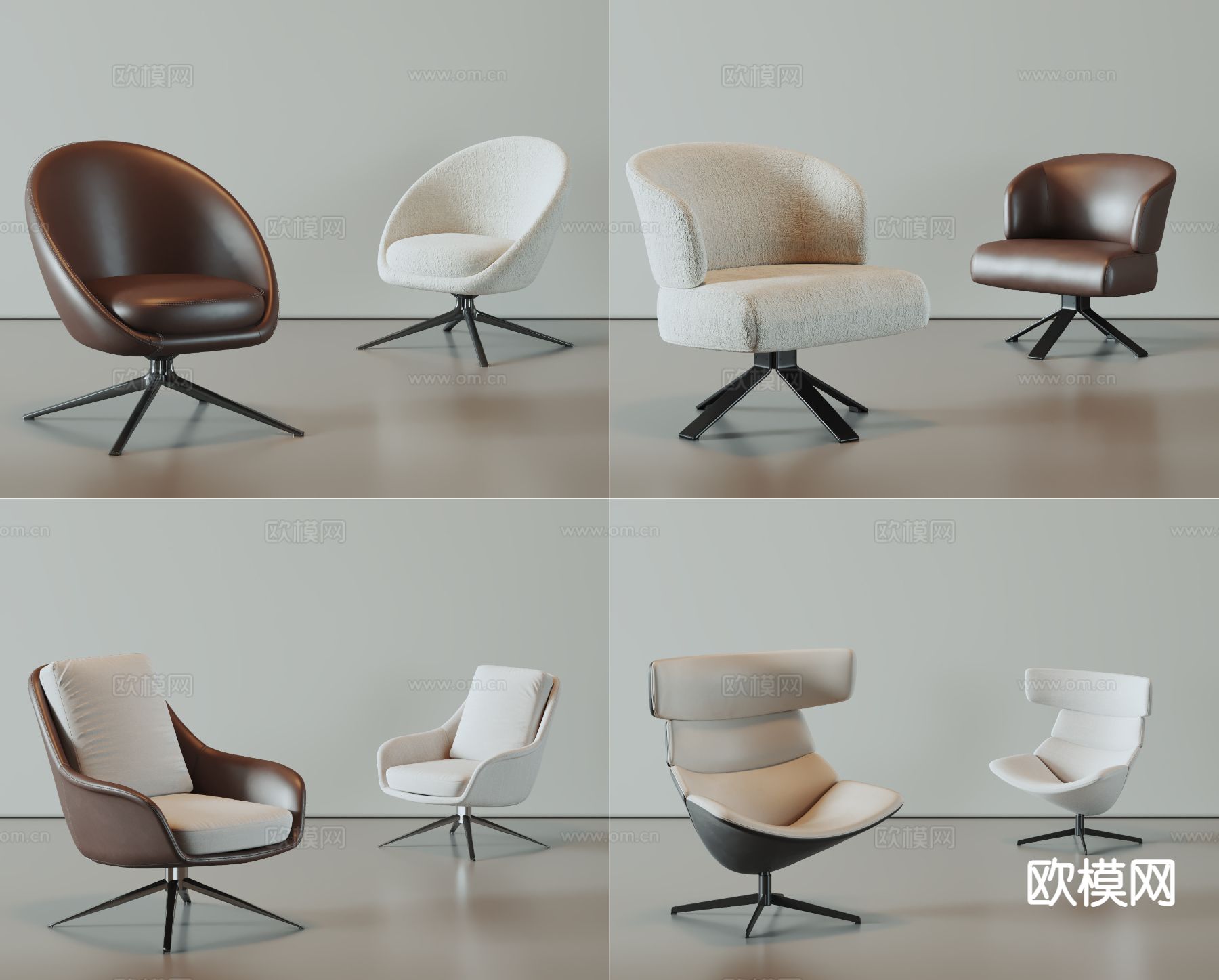 现代办公椅 班前椅 员工椅su模型下载（渲染图2）