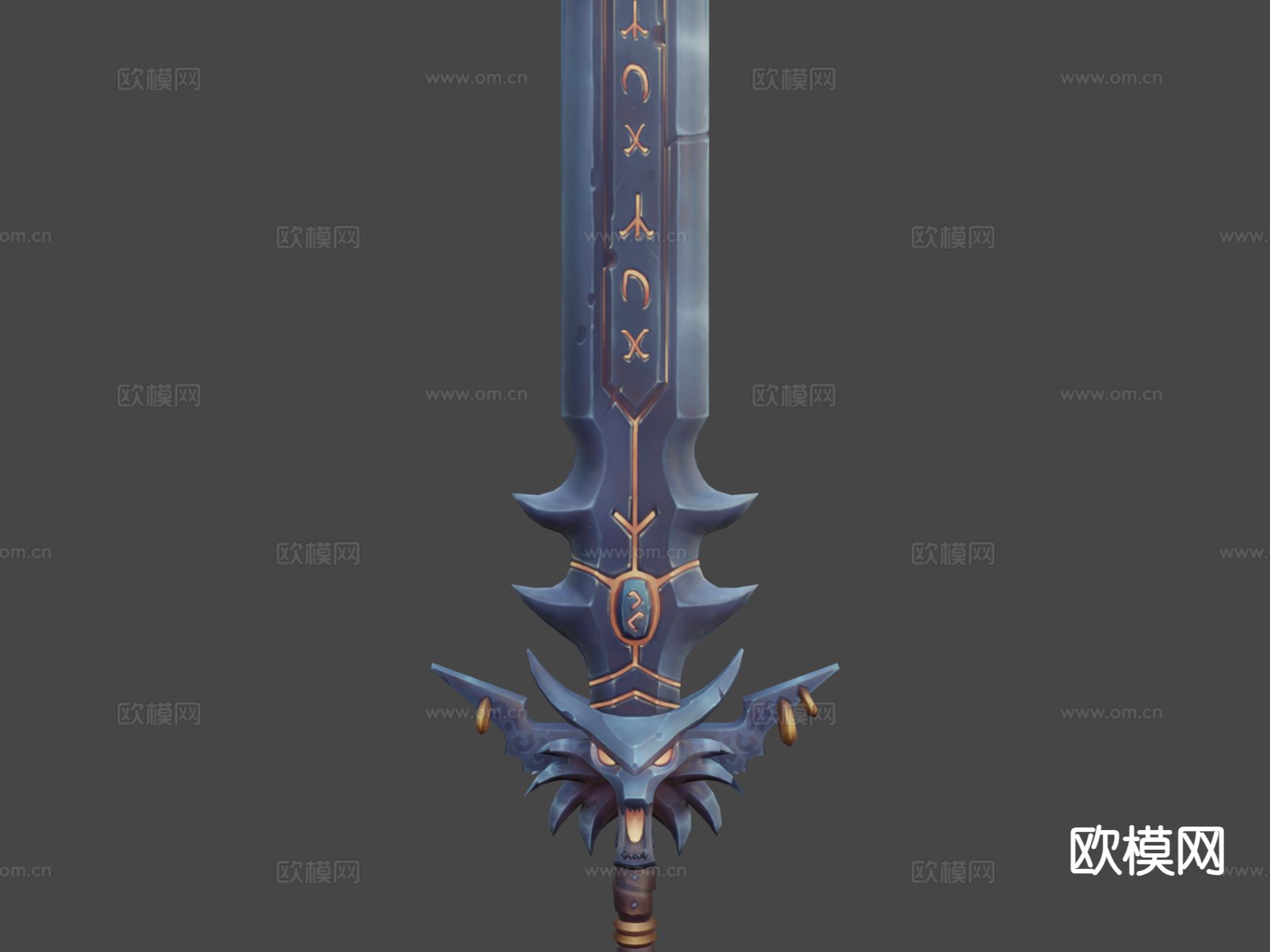 巫师风格化剑su模型下载（渲染图1）