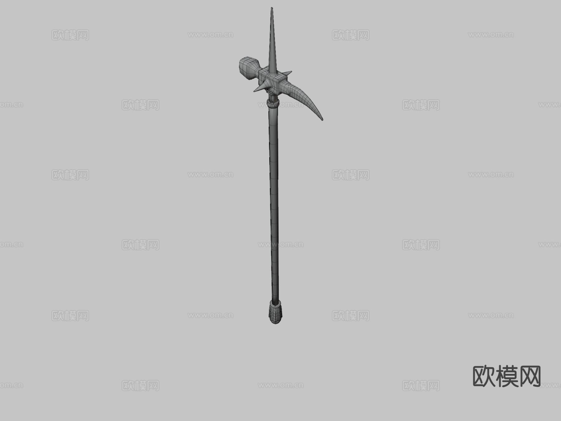 马术铁镐su模型下载（渲染图3）