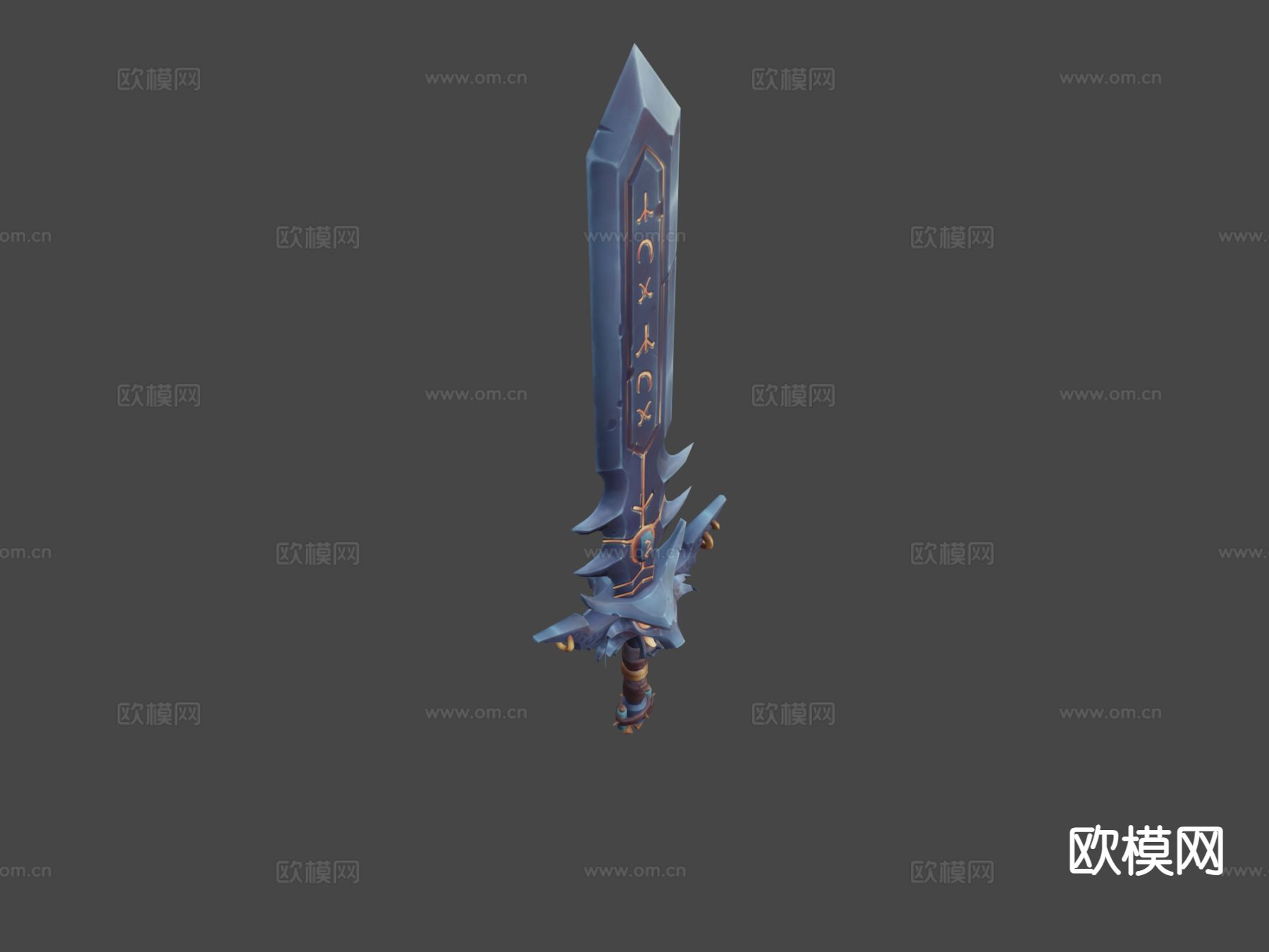 巫师风格化剑su模型下载（渲染图5）