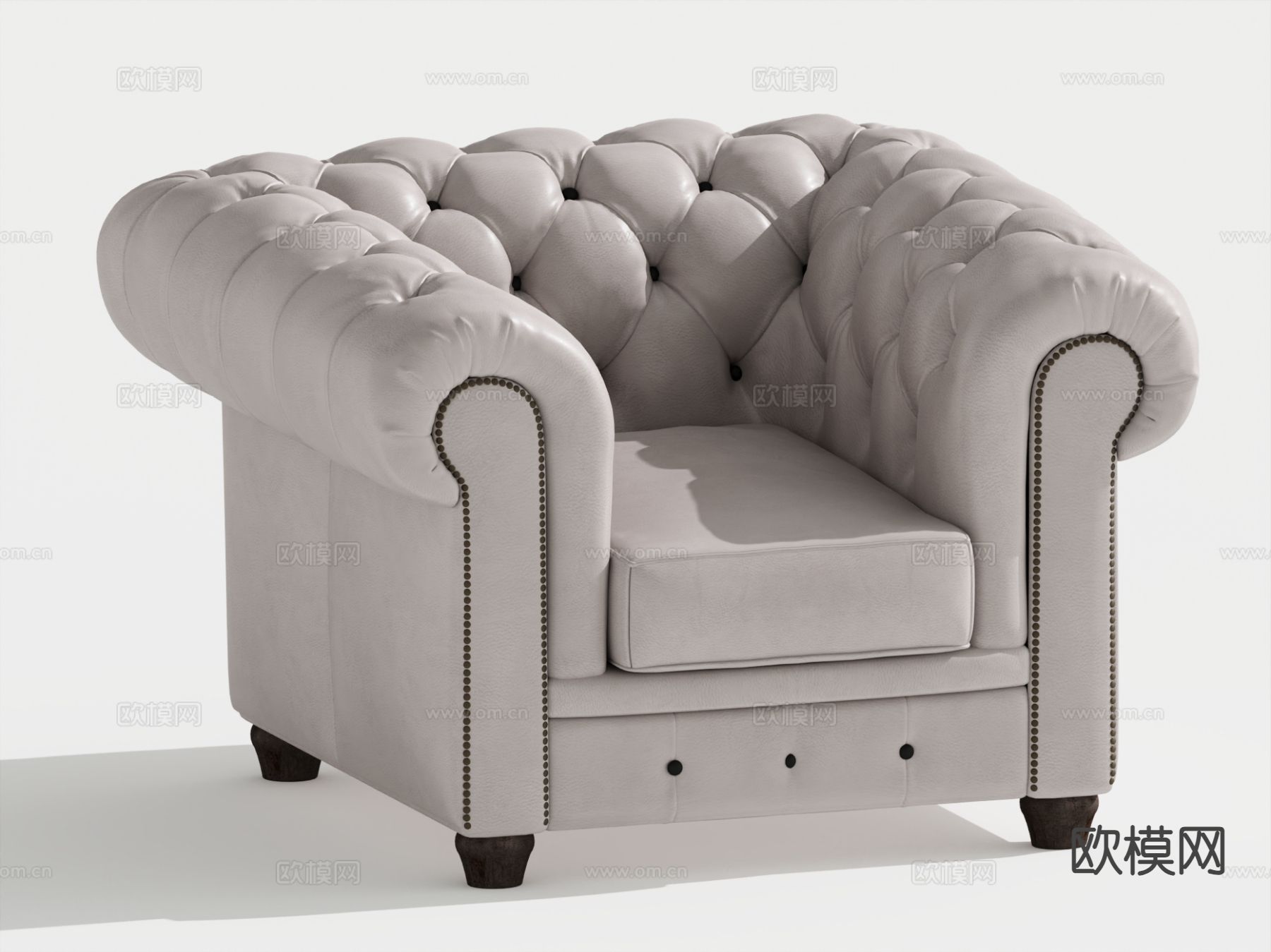 简欧沙发 单人沙发su模型下载（渲染图2）