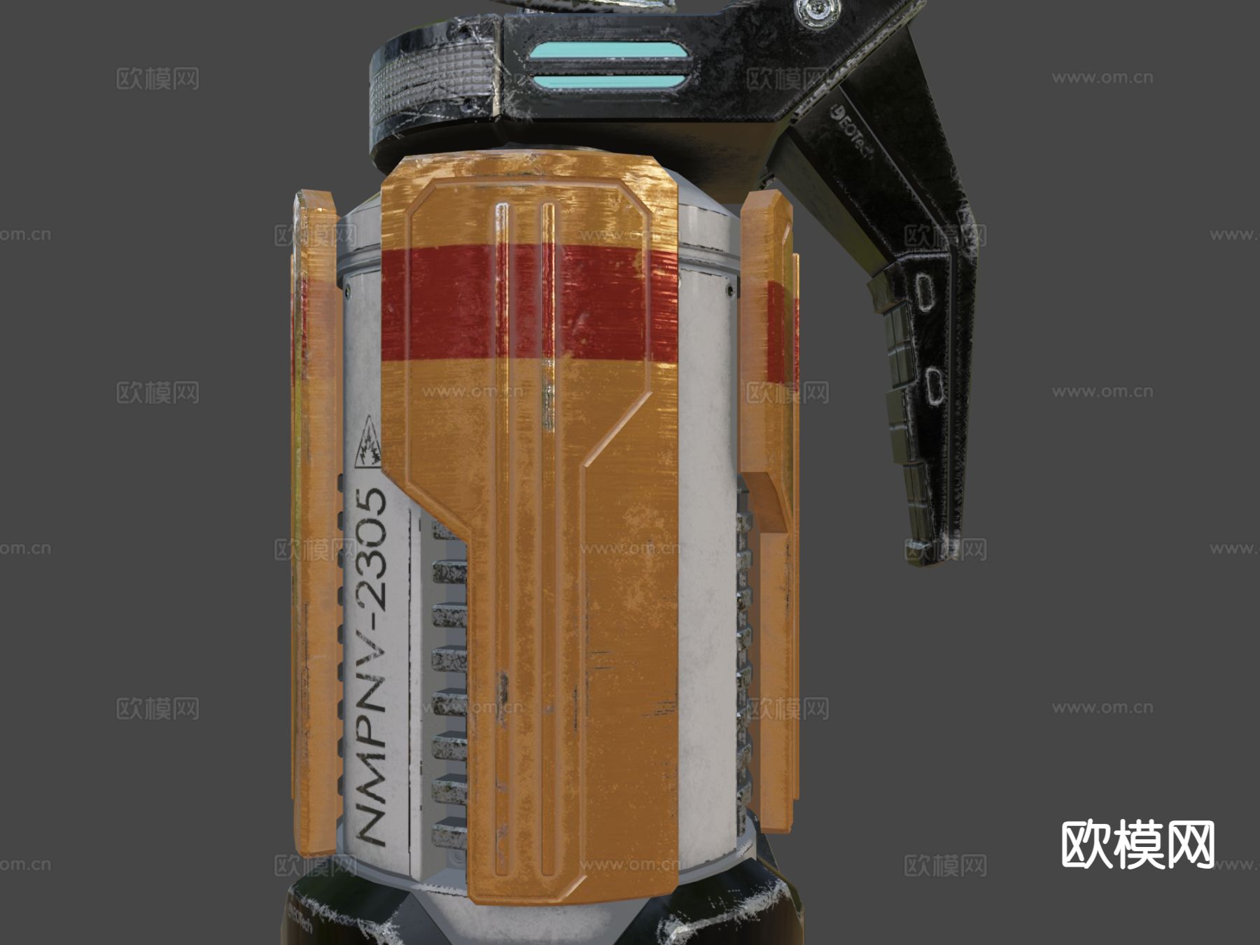 科幻手雷su模型下载（渲染图2）