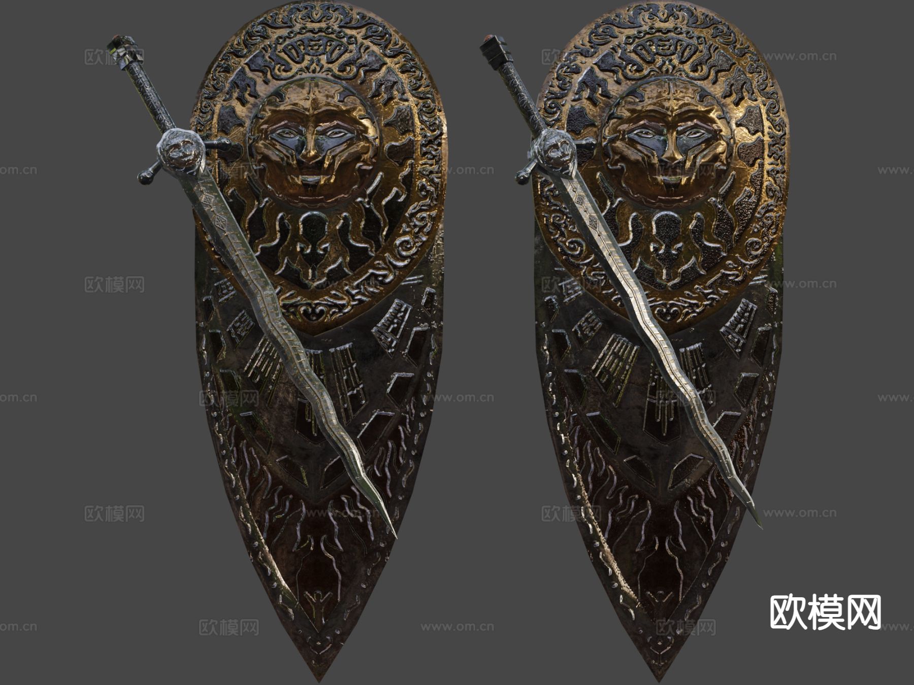 沃蒂格尔-剑盾套装su模型下载（渲染图6）