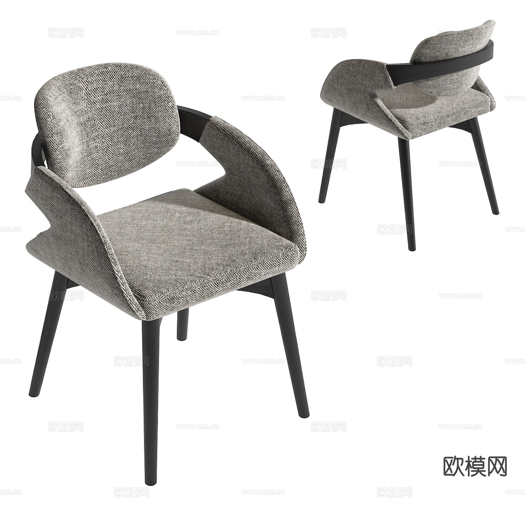 现代椅子 餐椅su模型下载（渲染图2）