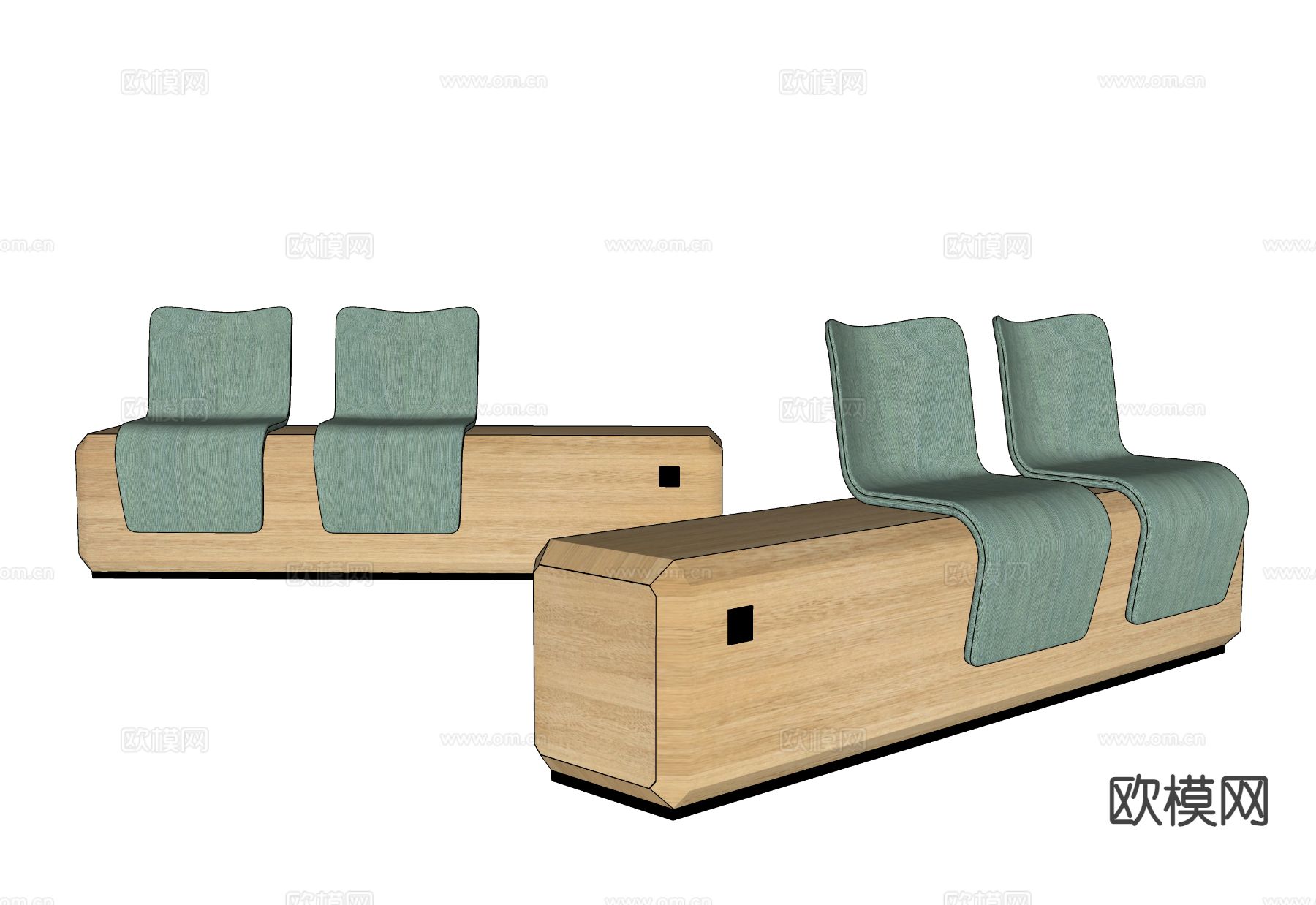 公用椅 公共椅su模型下载（渲染图1）