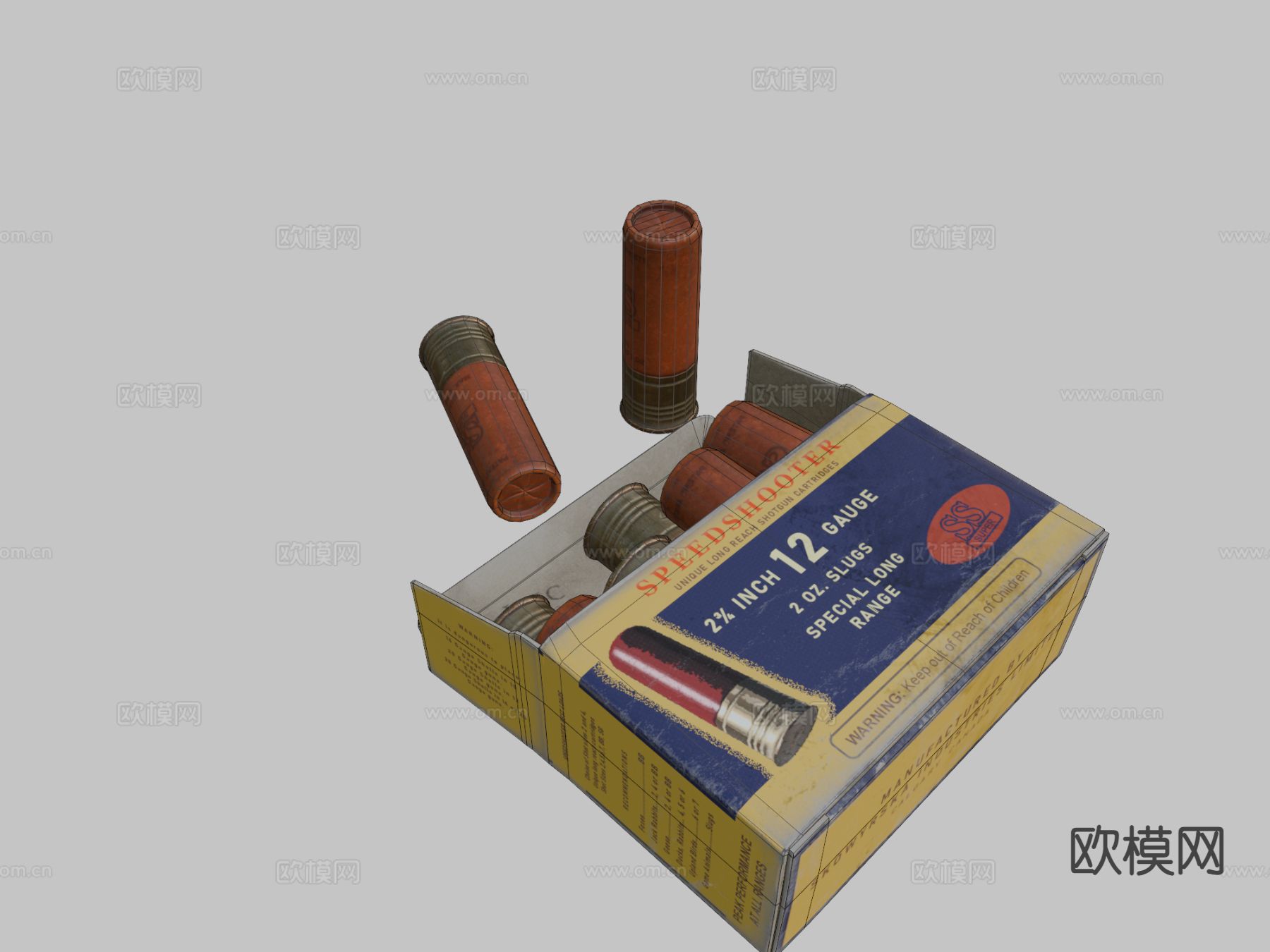 猎枪弹壳su模型下载（渲染图1）