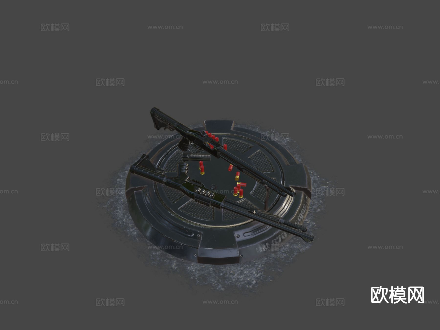 霰弹枪su模型下载（渲染图5）