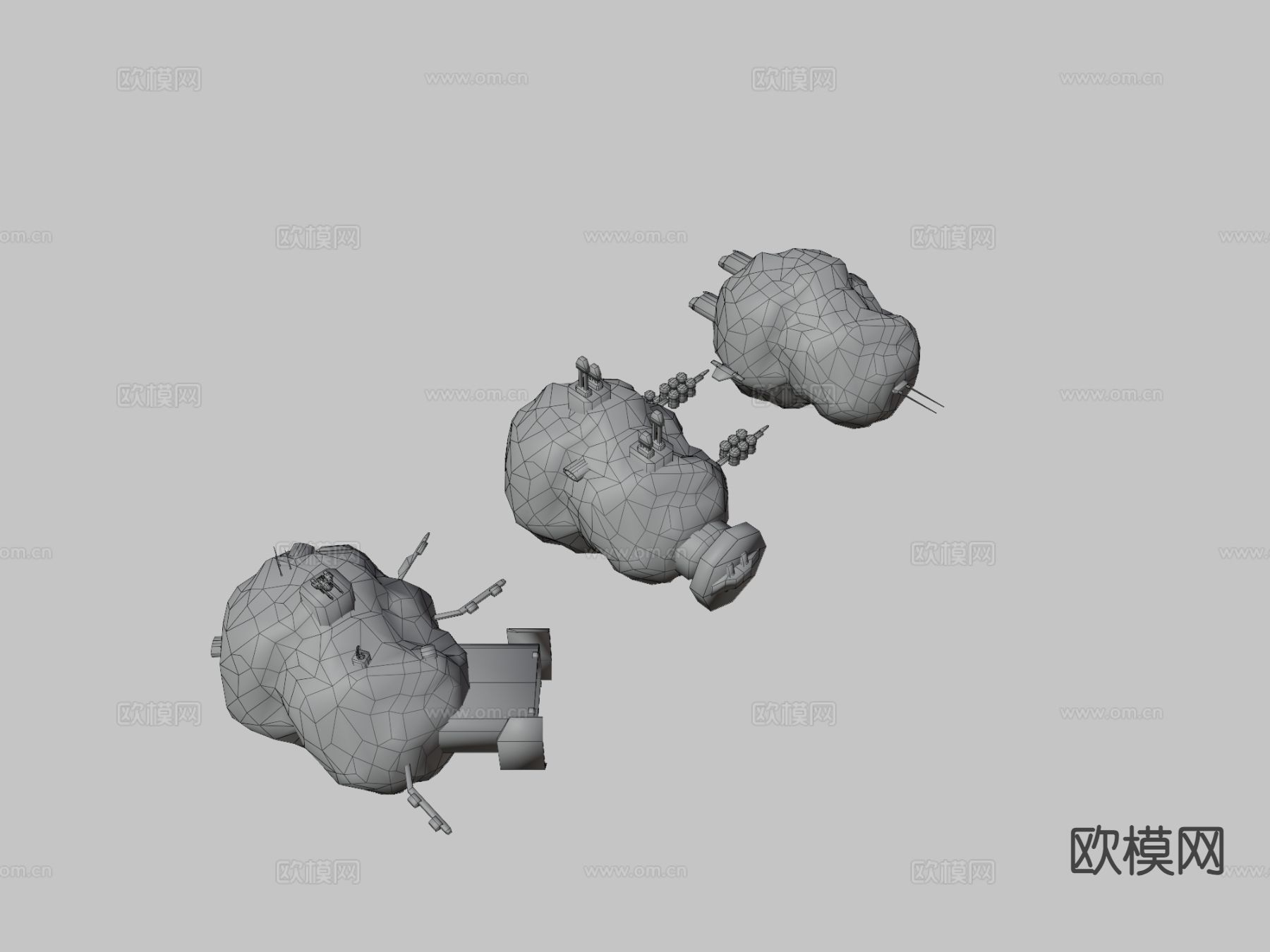 小行星站su模型下载（渲染图2）