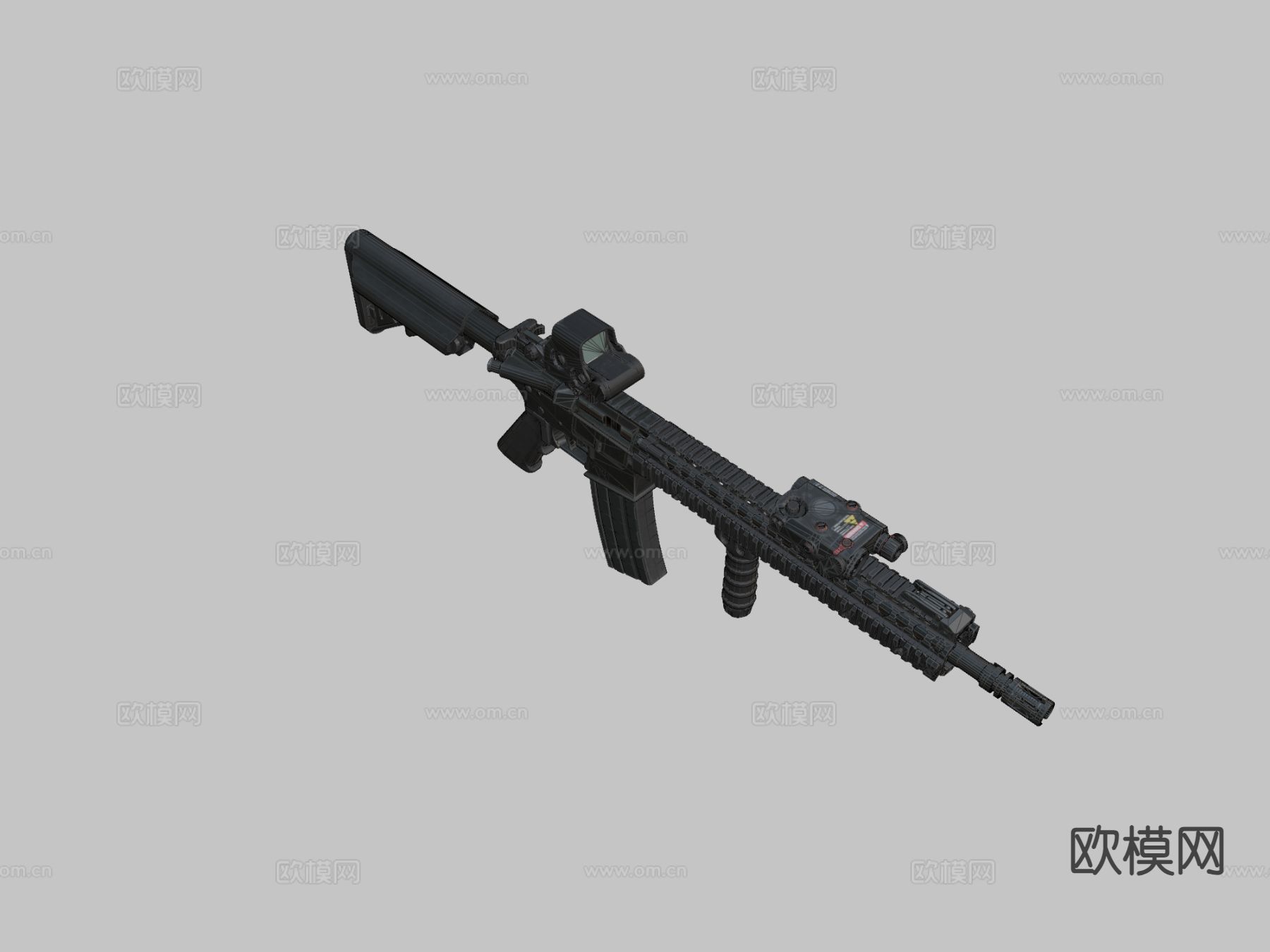 M4A1步枪su模型下载（渲染图1）