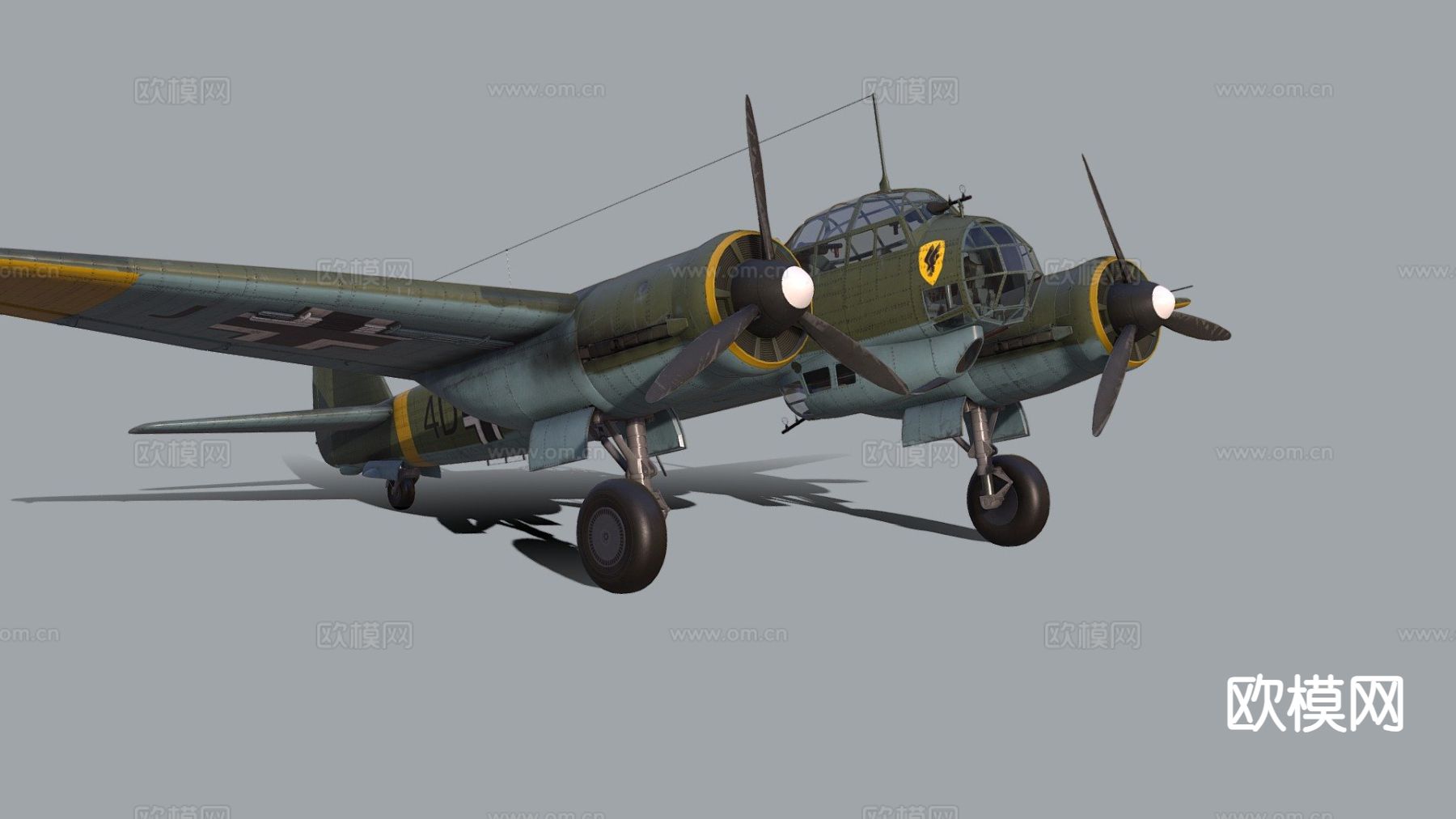 轰炸机su模型下载（渲染图2）