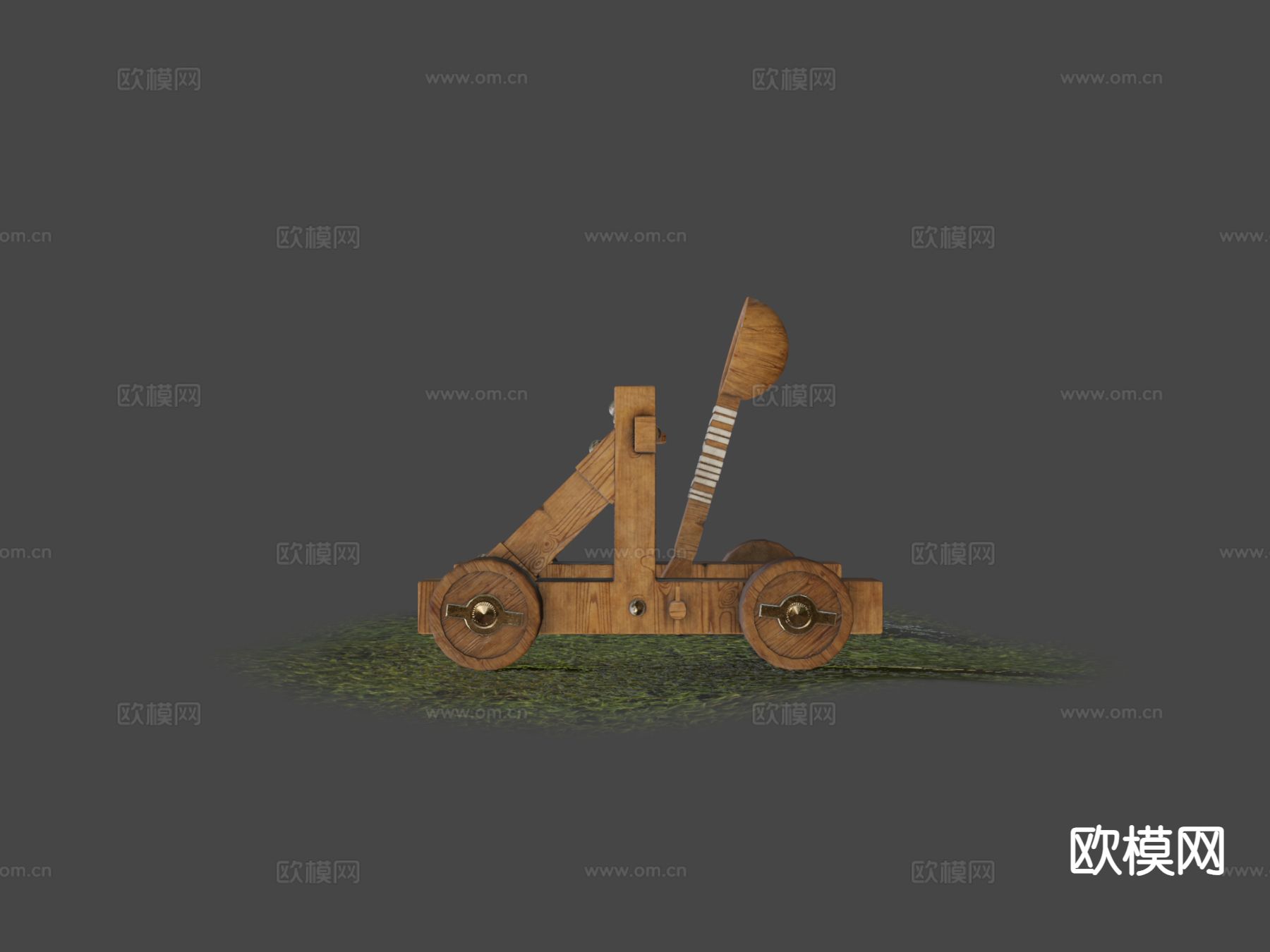 中世纪投石机su模型下载（渲染图5）