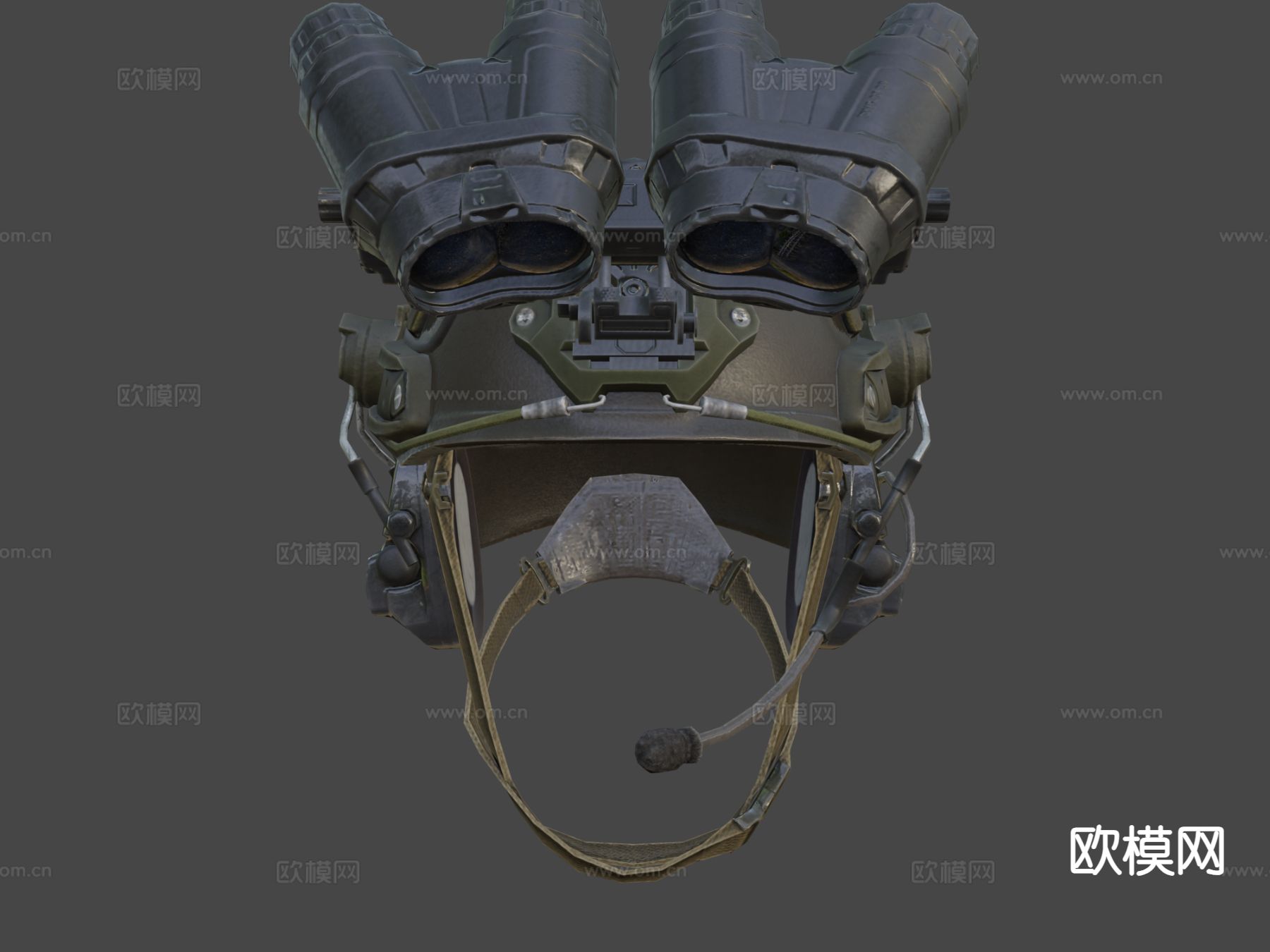 军用夜视轻型头盔su模型下载（渲染图6）