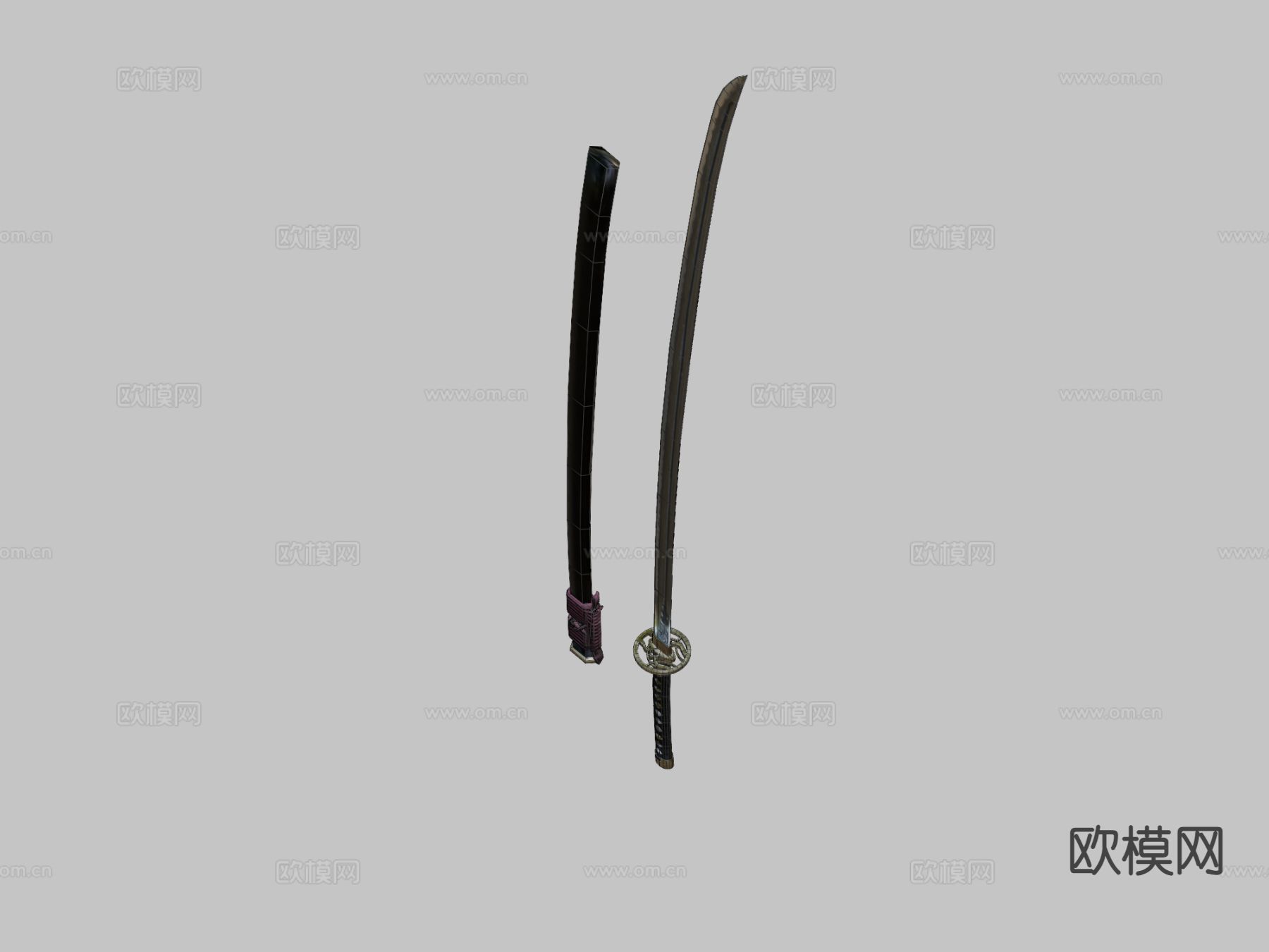 武士刀 唐刀su模型下载（渲染图1）