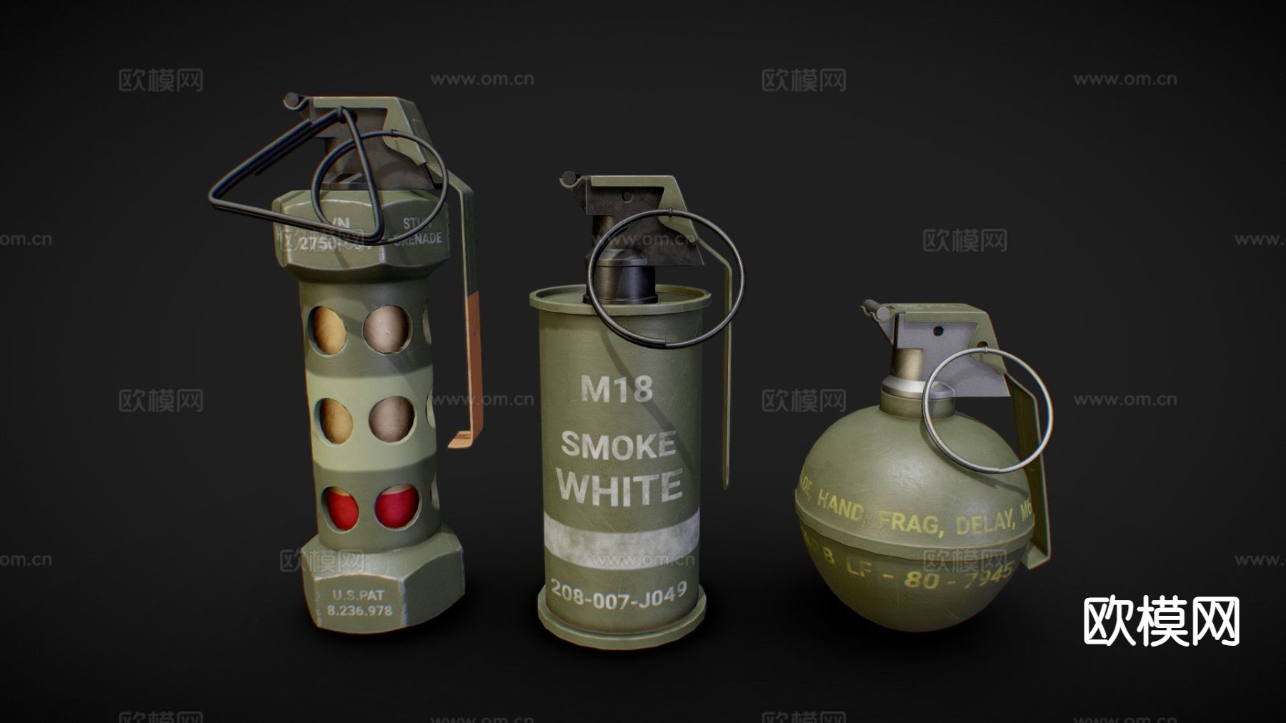 武器手雷su模型下载（渲染图3）