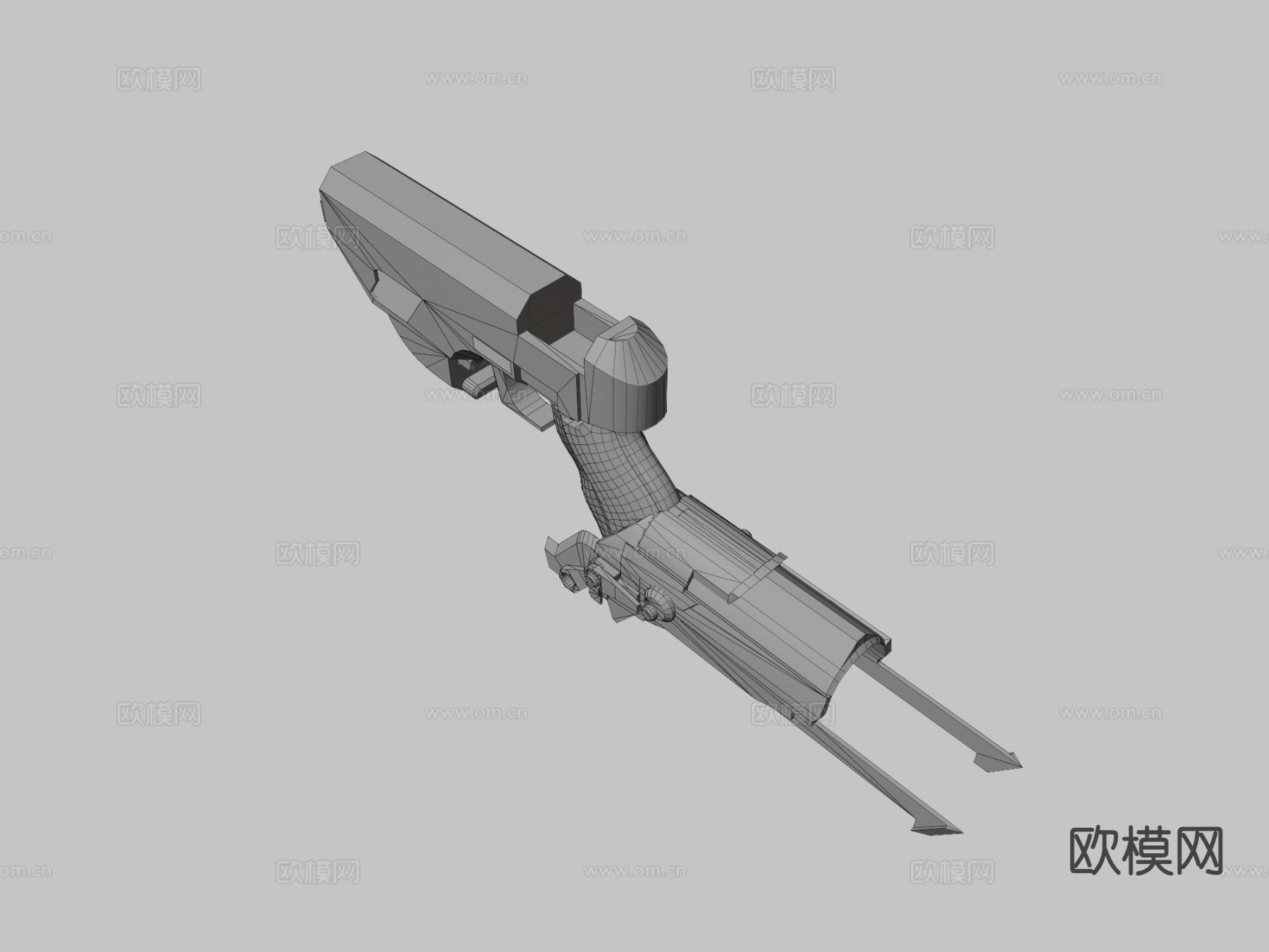 激光武器手枪su模型下载（渲染图2）