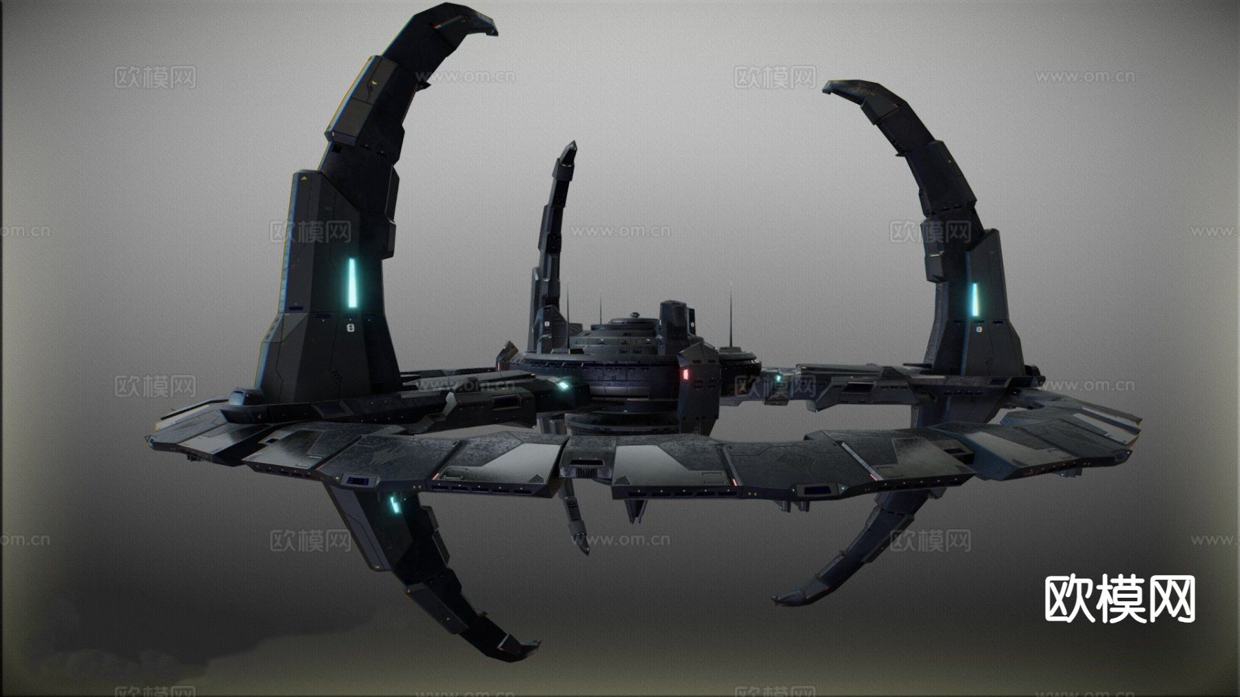 人类太空站su模型下载（渲染图2）