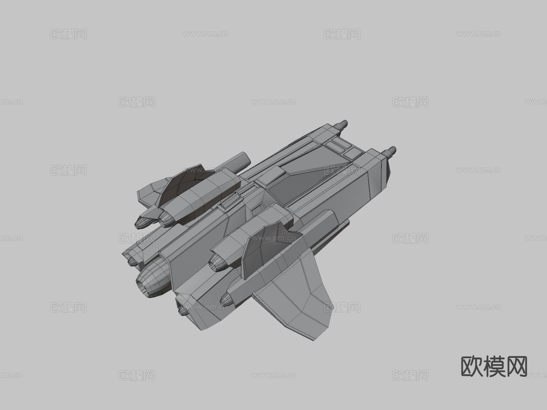 轻型突击艇-战斗机su模型下载（渲染图3）