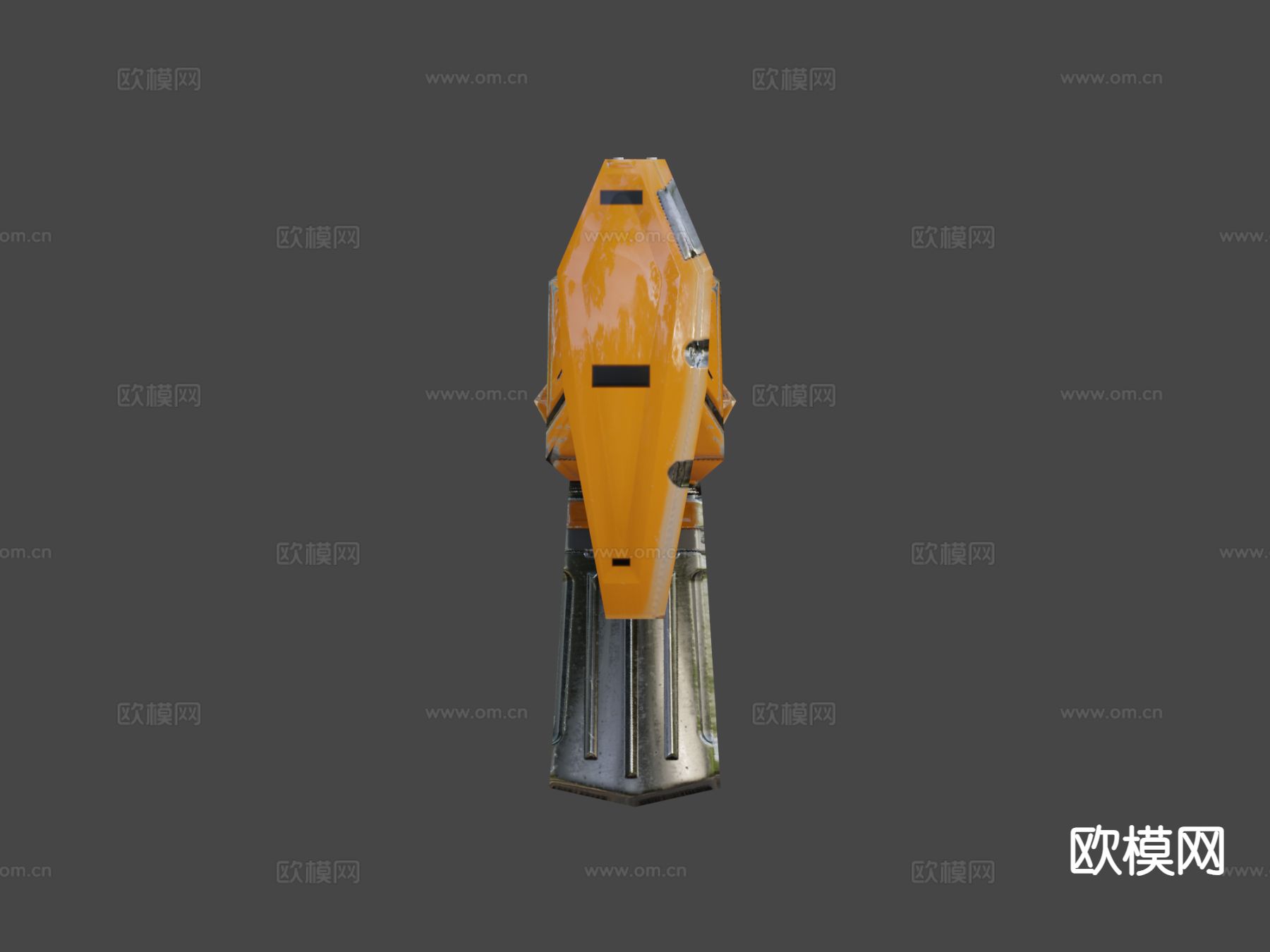 半自动科幻枪su模型下载（渲染图6）