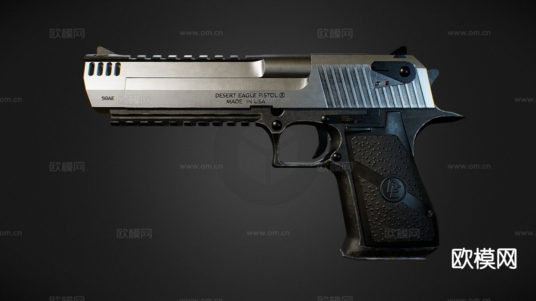 沙漠之鹰手枪su模型下载（渲染图2）