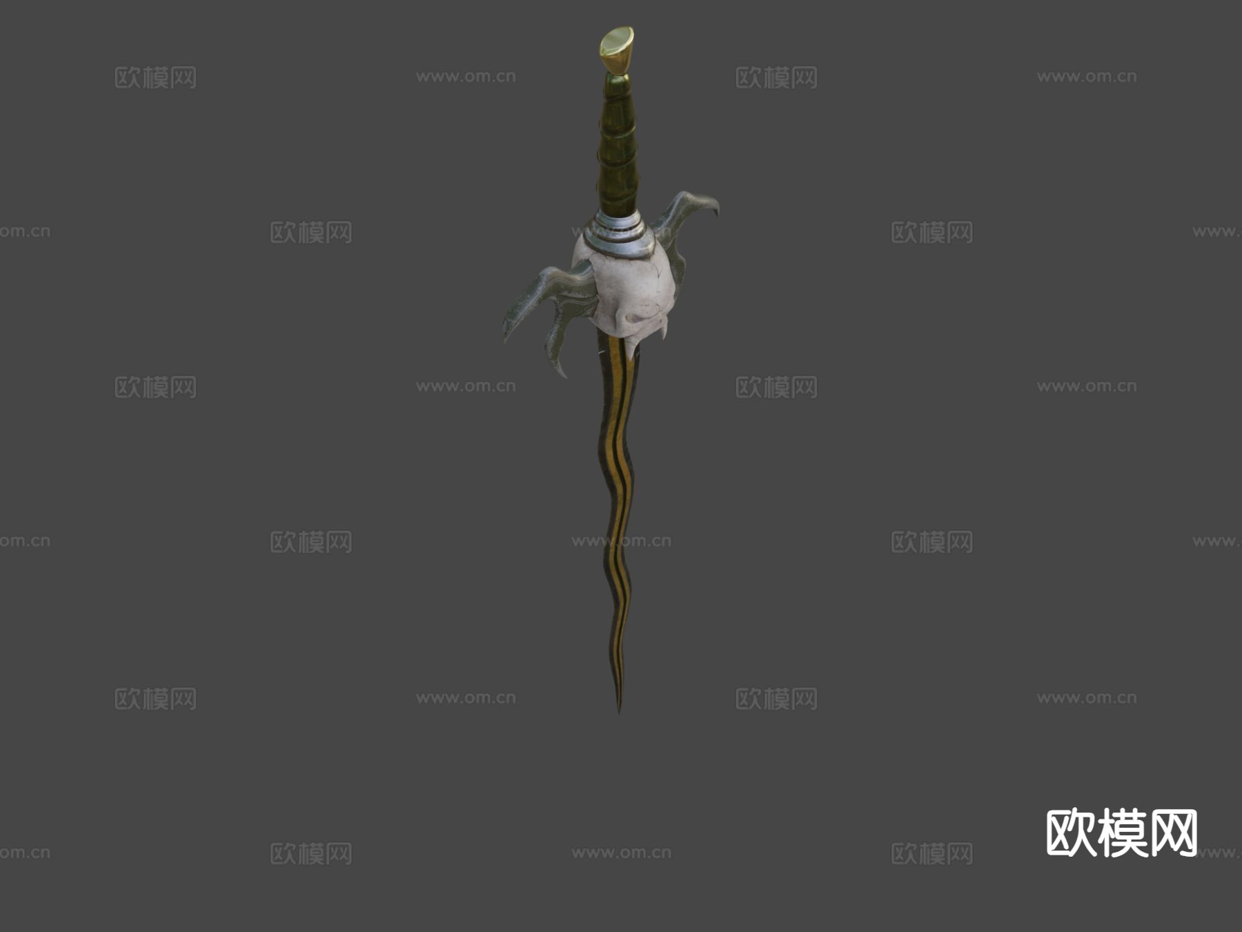 灵魂掠夺者剑su模型下载（渲染图2）