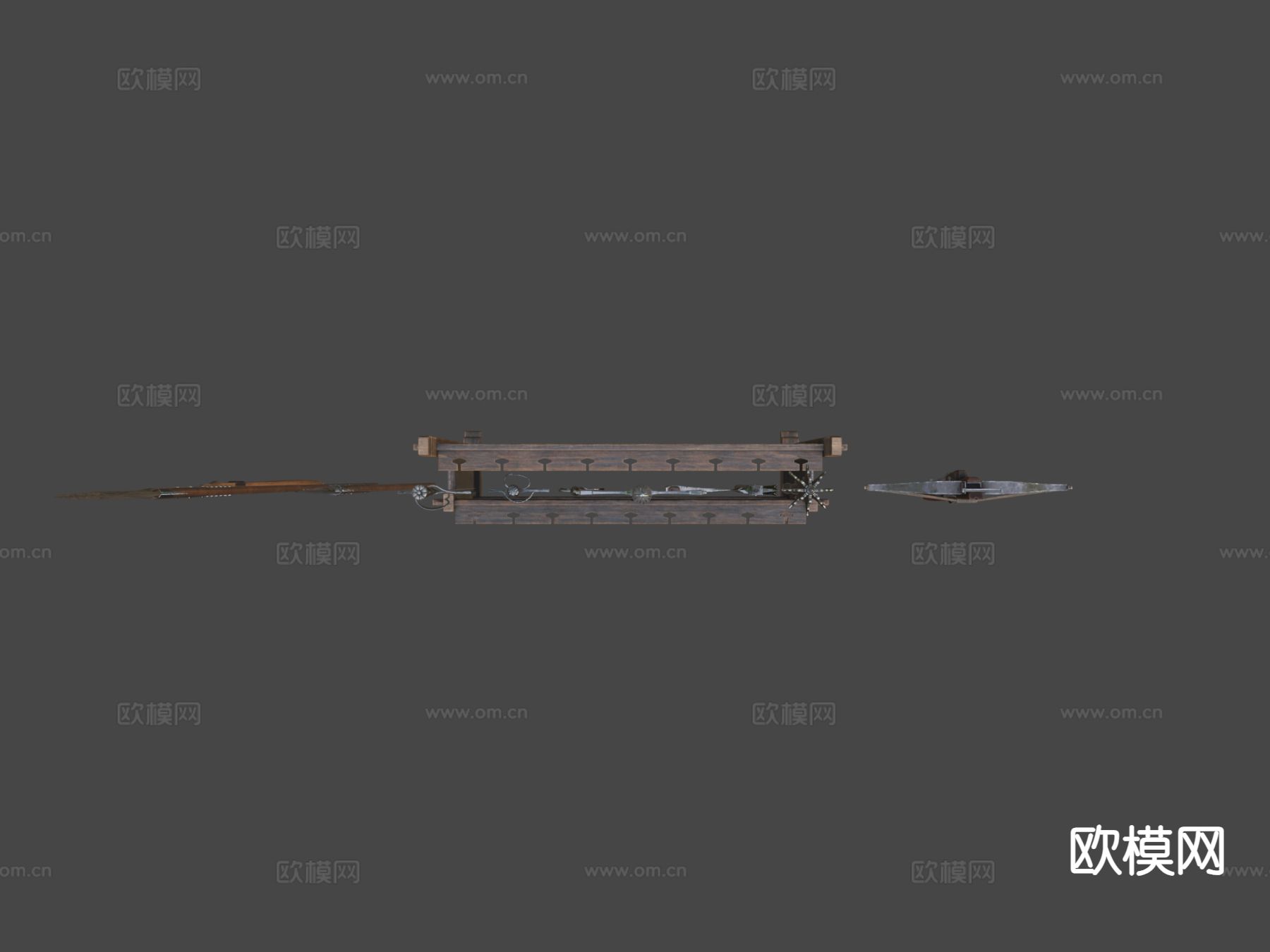 中世纪武器及武器架su模型下载（渲染图6）
