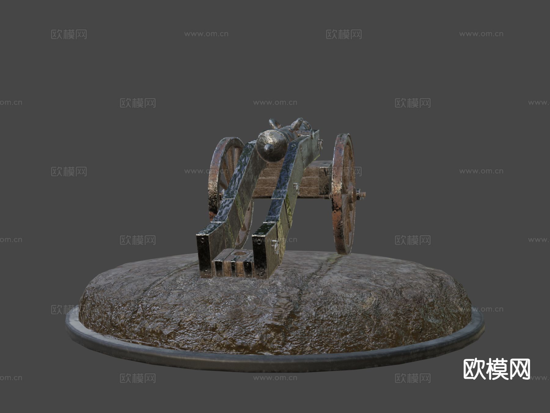 世纪大炮su模型下载（渲染图7）