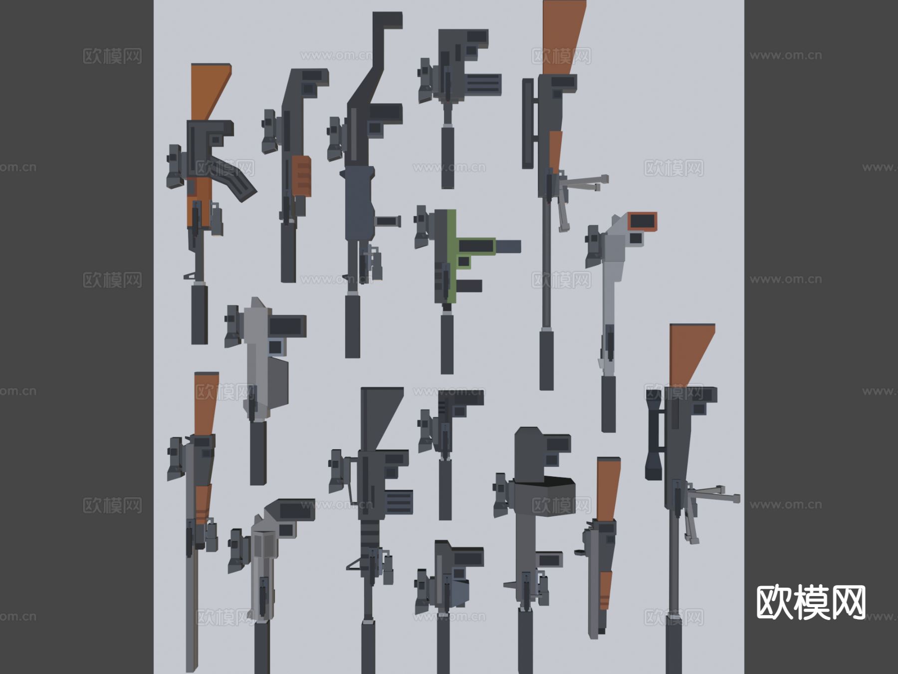 各种枪支包su模型下载（渲染图7）