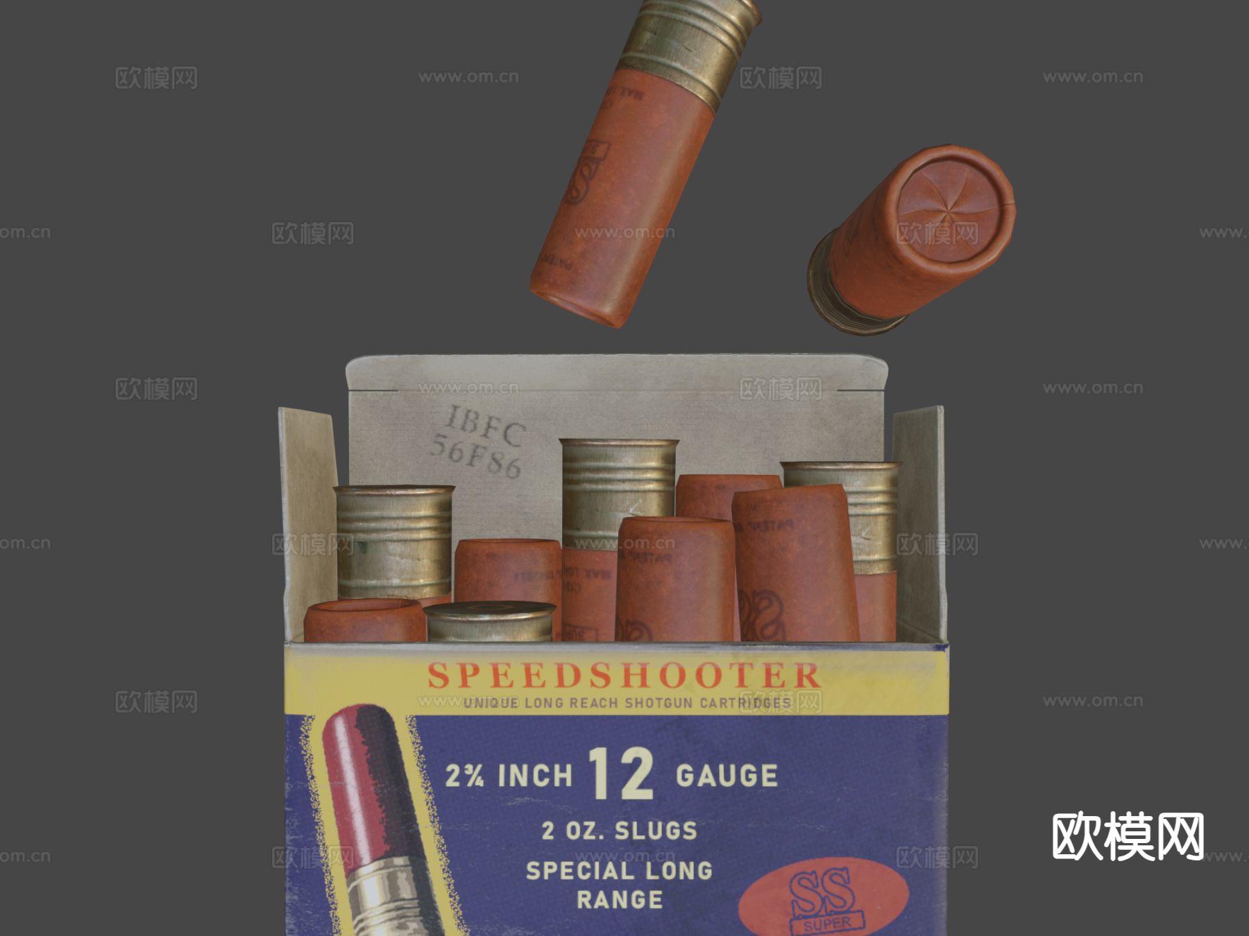 猎枪弹壳su模型下载（渲染图5）