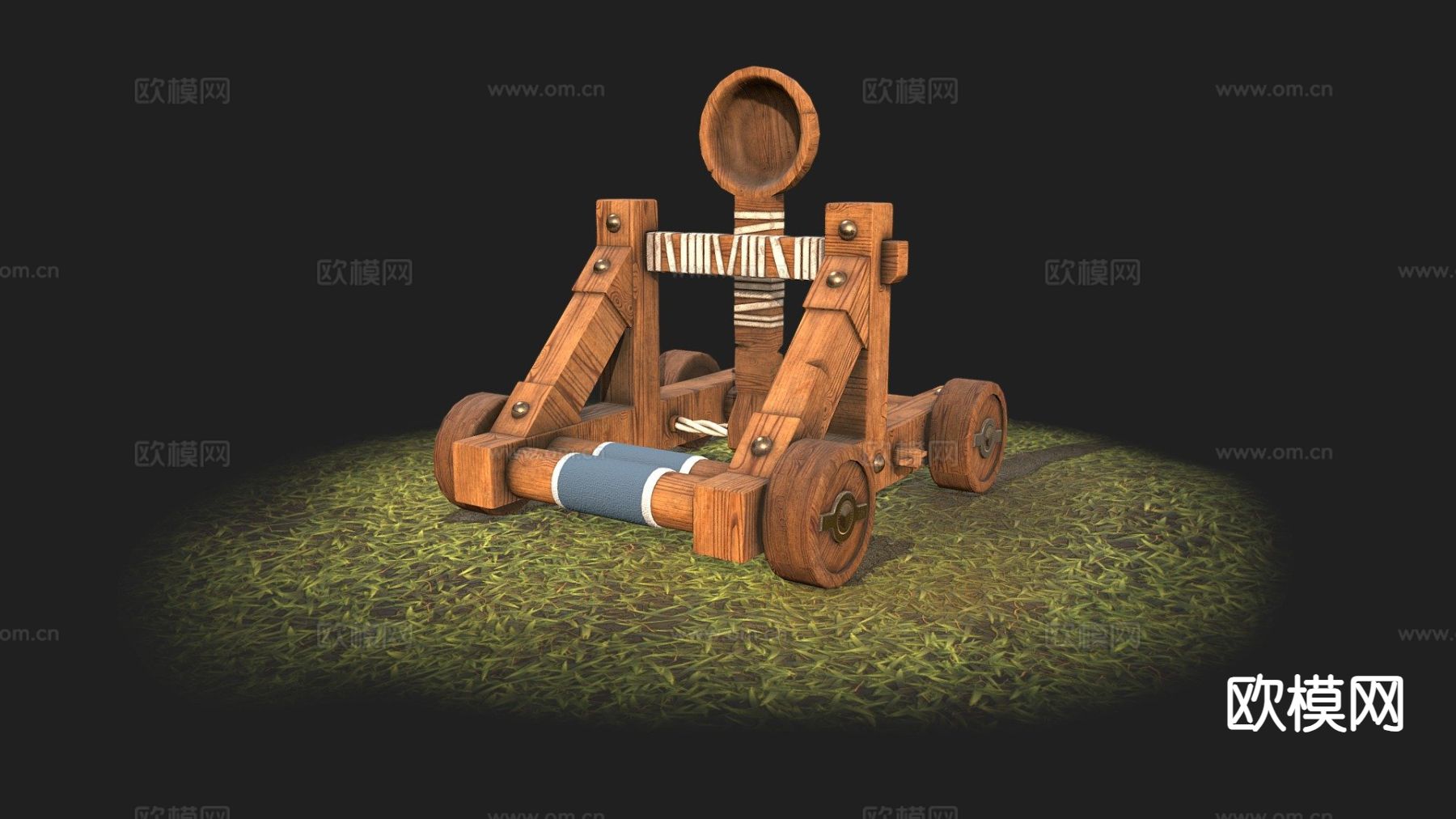 中世纪投石机su模型下载（渲染图2）