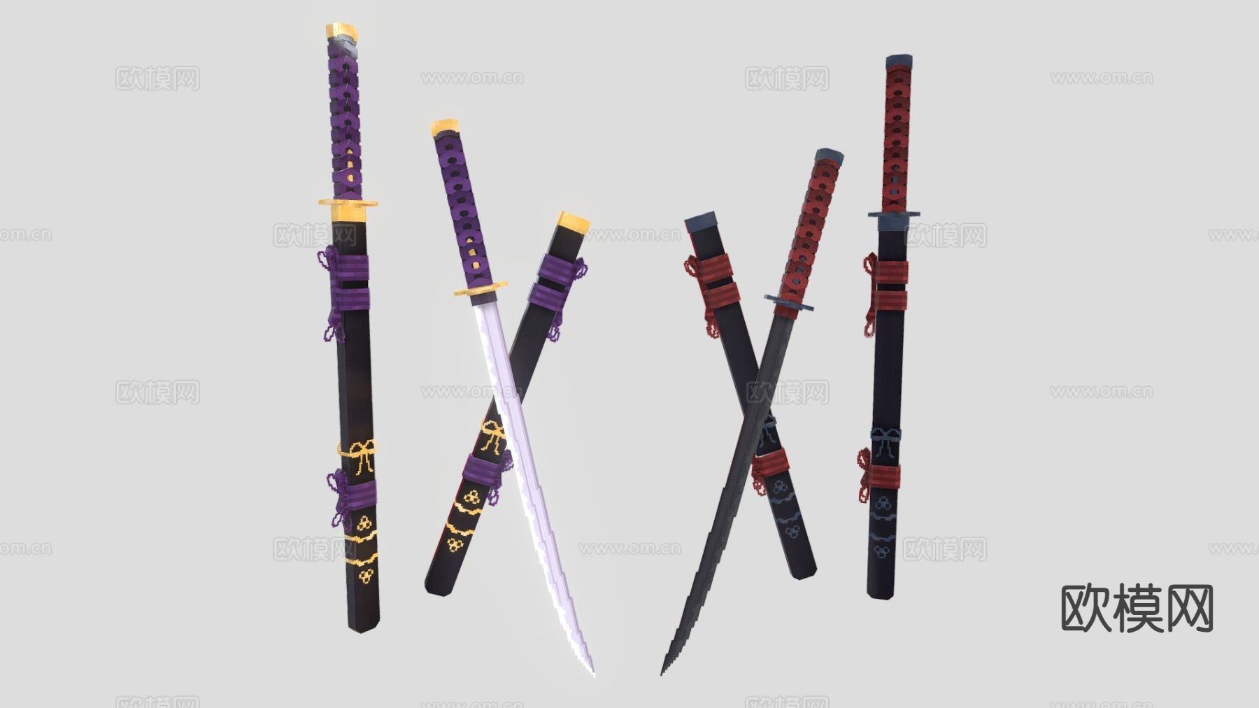 武士刀su模型下载（渲染图2）