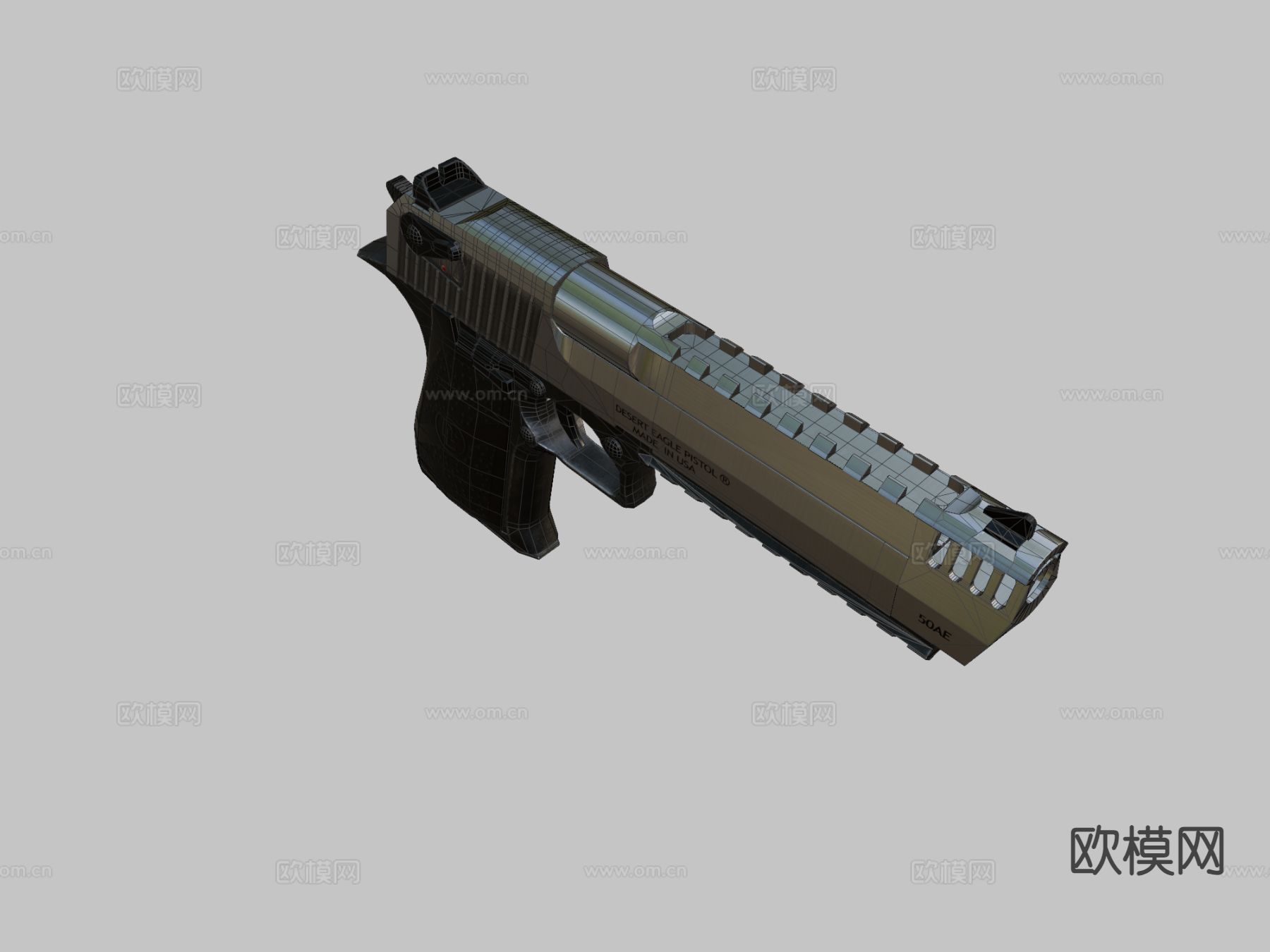 沙漠之鹰手枪su模型下载（渲染图3）