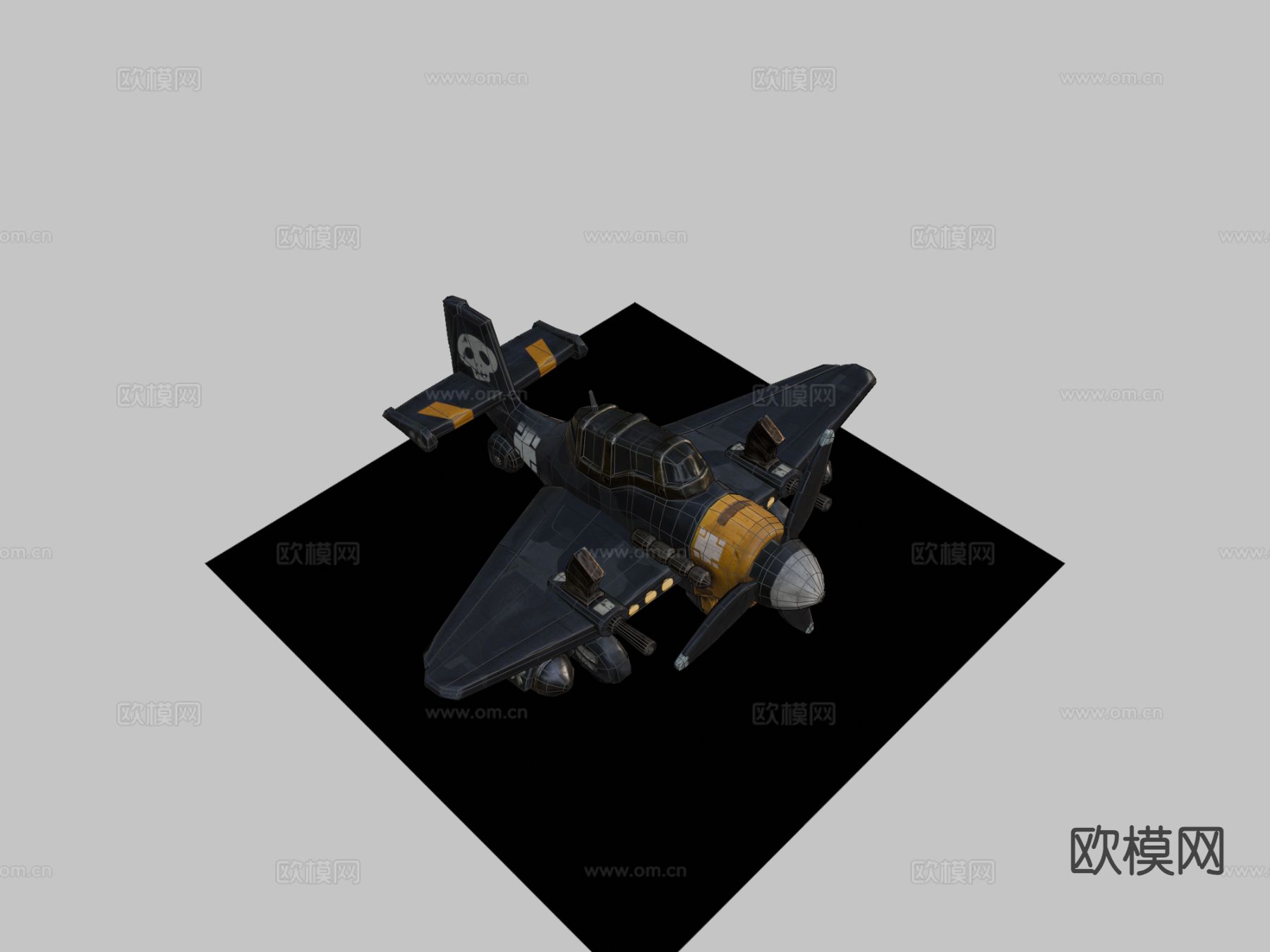 卡通轰炸机su模型下载（渲染图3）