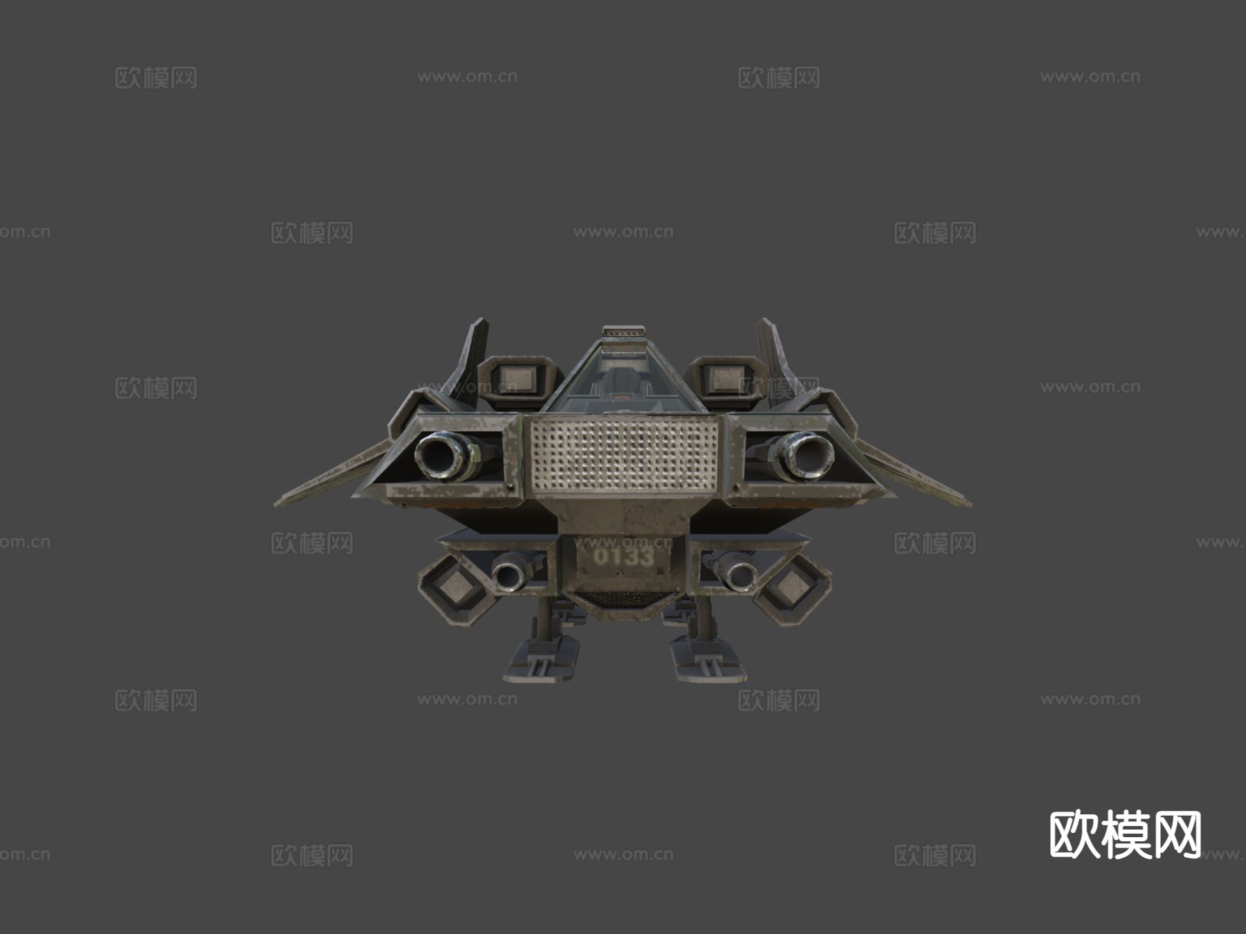 轻型突击艇-战斗机su模型下载（渲染图4）