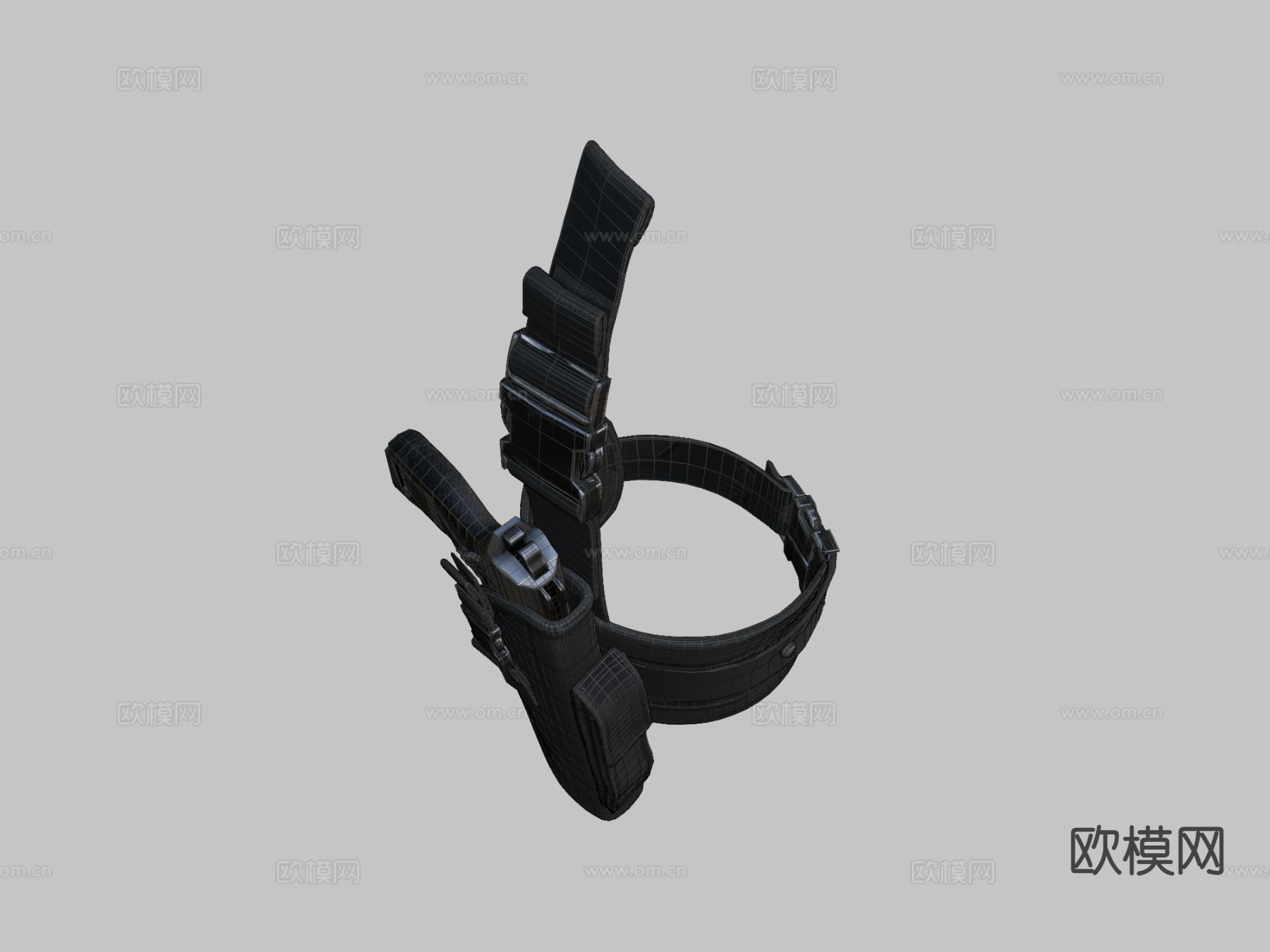 大腿枪套su模型下载（渲染图1）