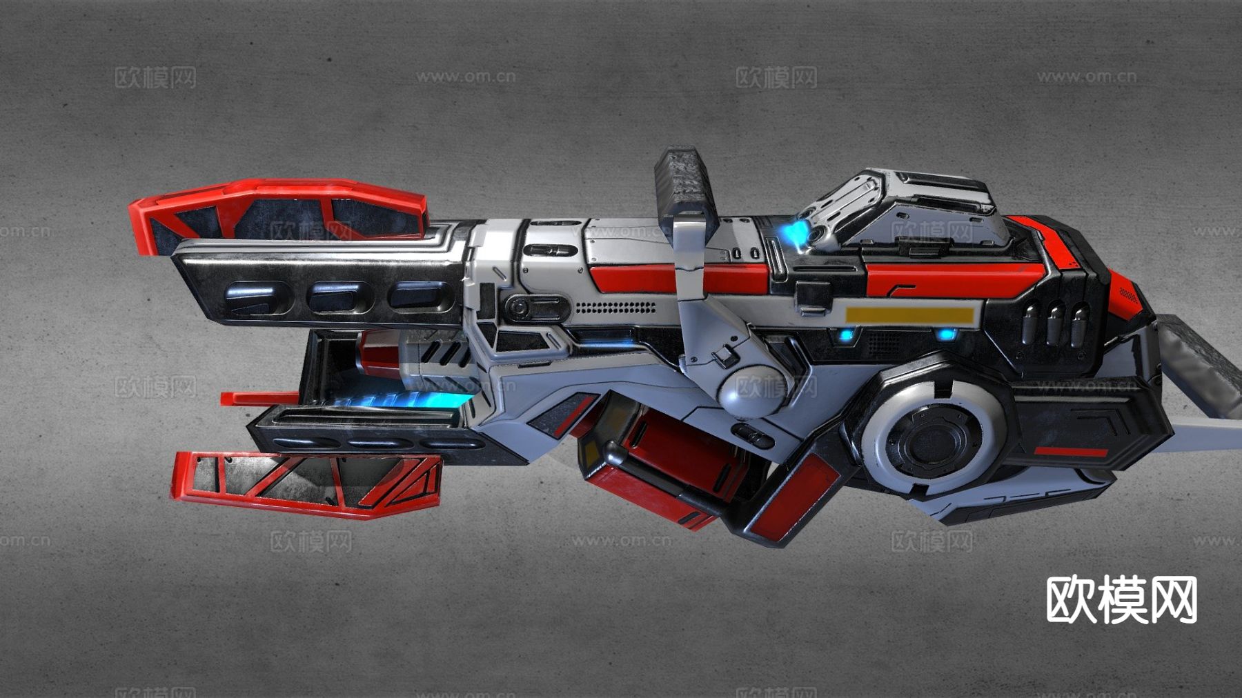 激光束枪su模型下载（渲染图2）