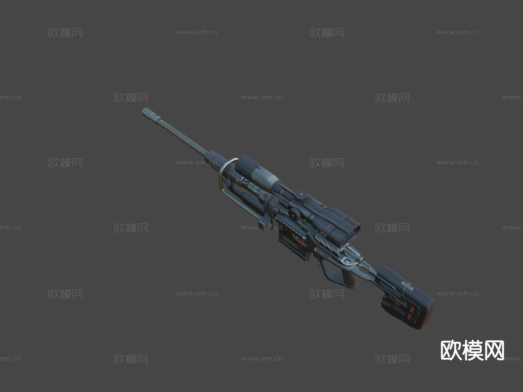 阻击枪su模型下载（渲染图4）
