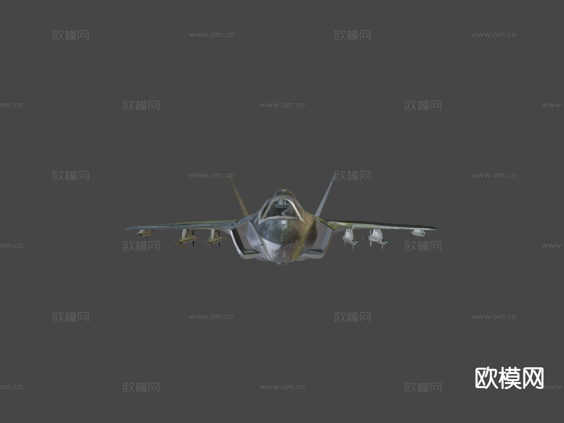 闪电型战斗机su模型下载（渲染图5）