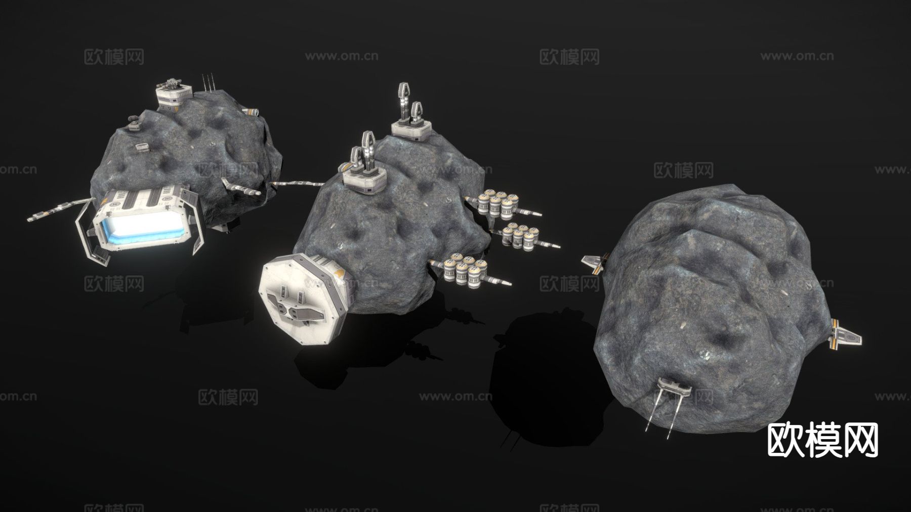 小行星站su模型下载（渲染图3）