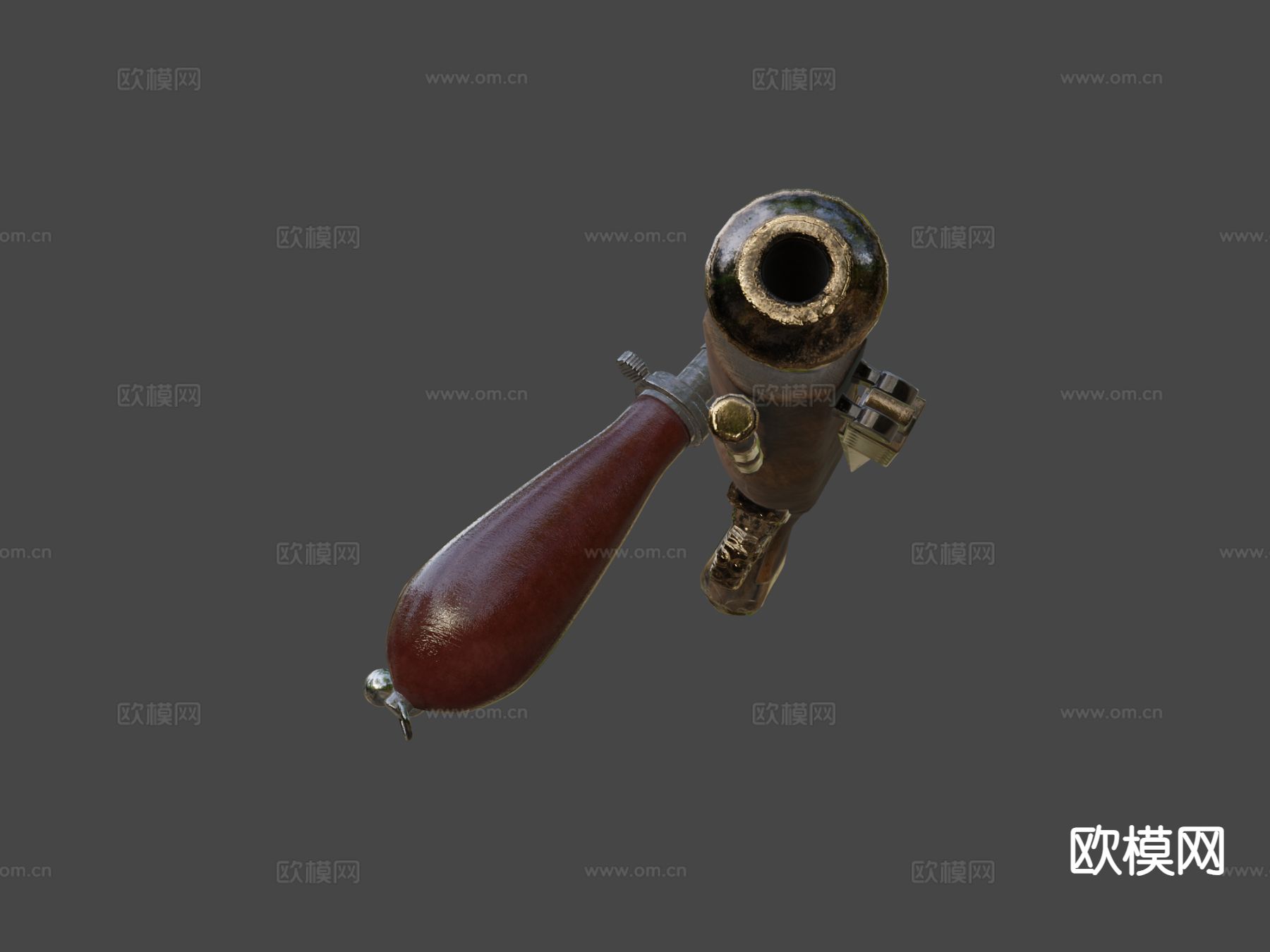 燧发决斗手枪su模型下载（渲染图3）