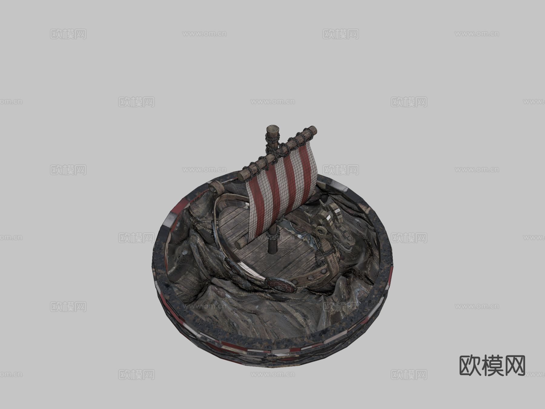 D模型 维京船su模型下载（渲染图4）