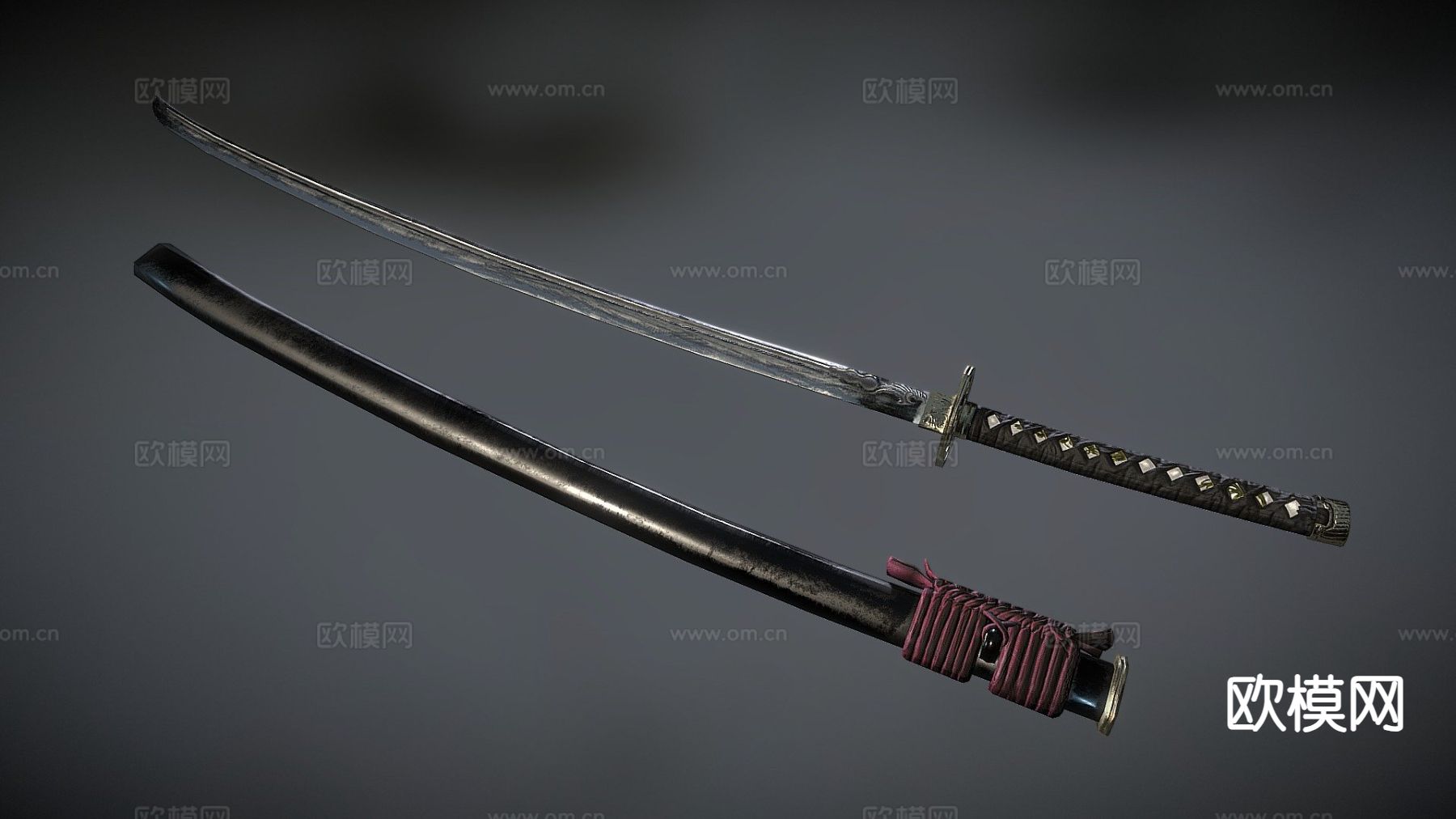 武士刀 唐刀su模型下载（渲染图2）