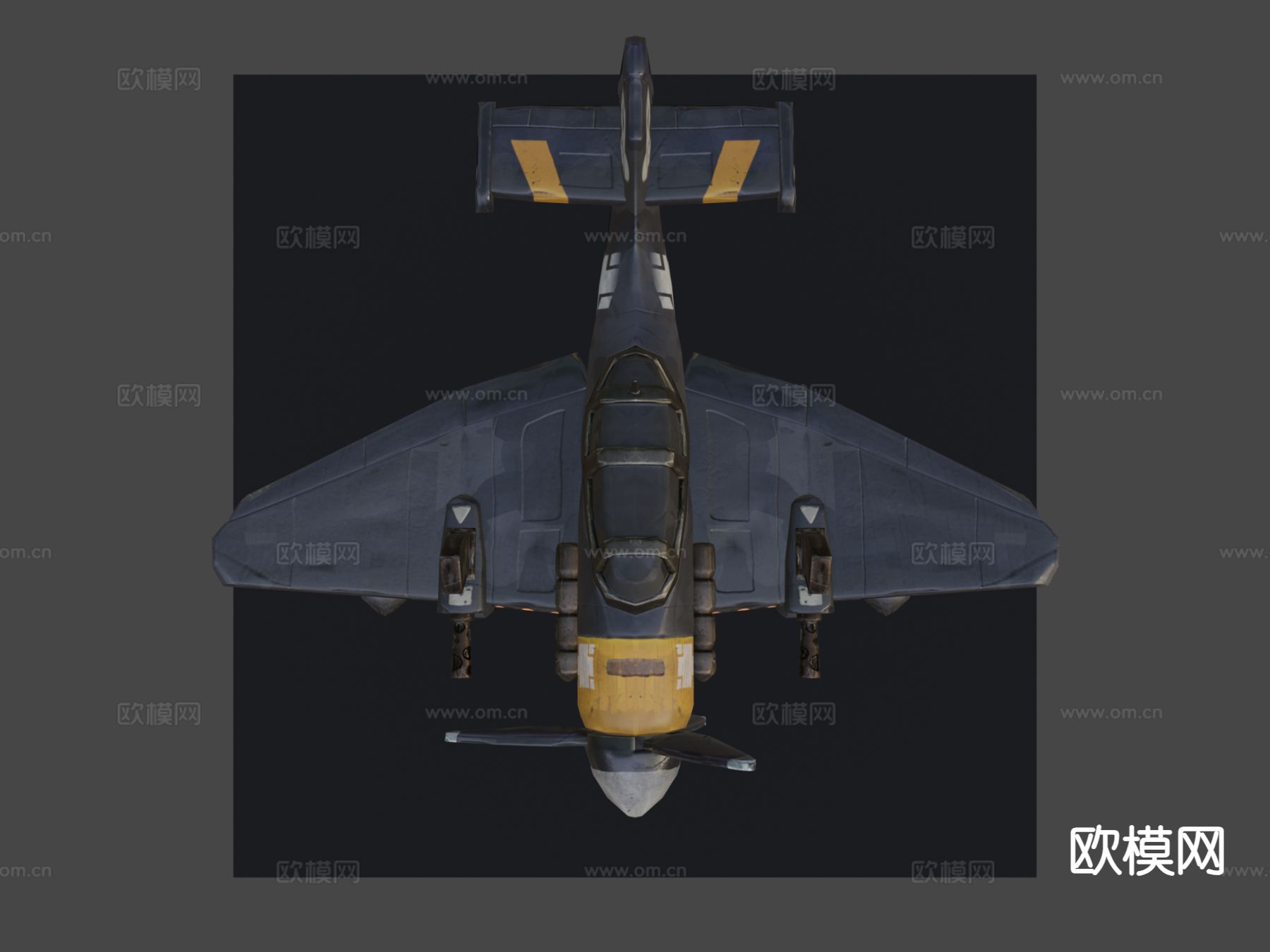 卡通轰炸机su模型下载（渲染图6）